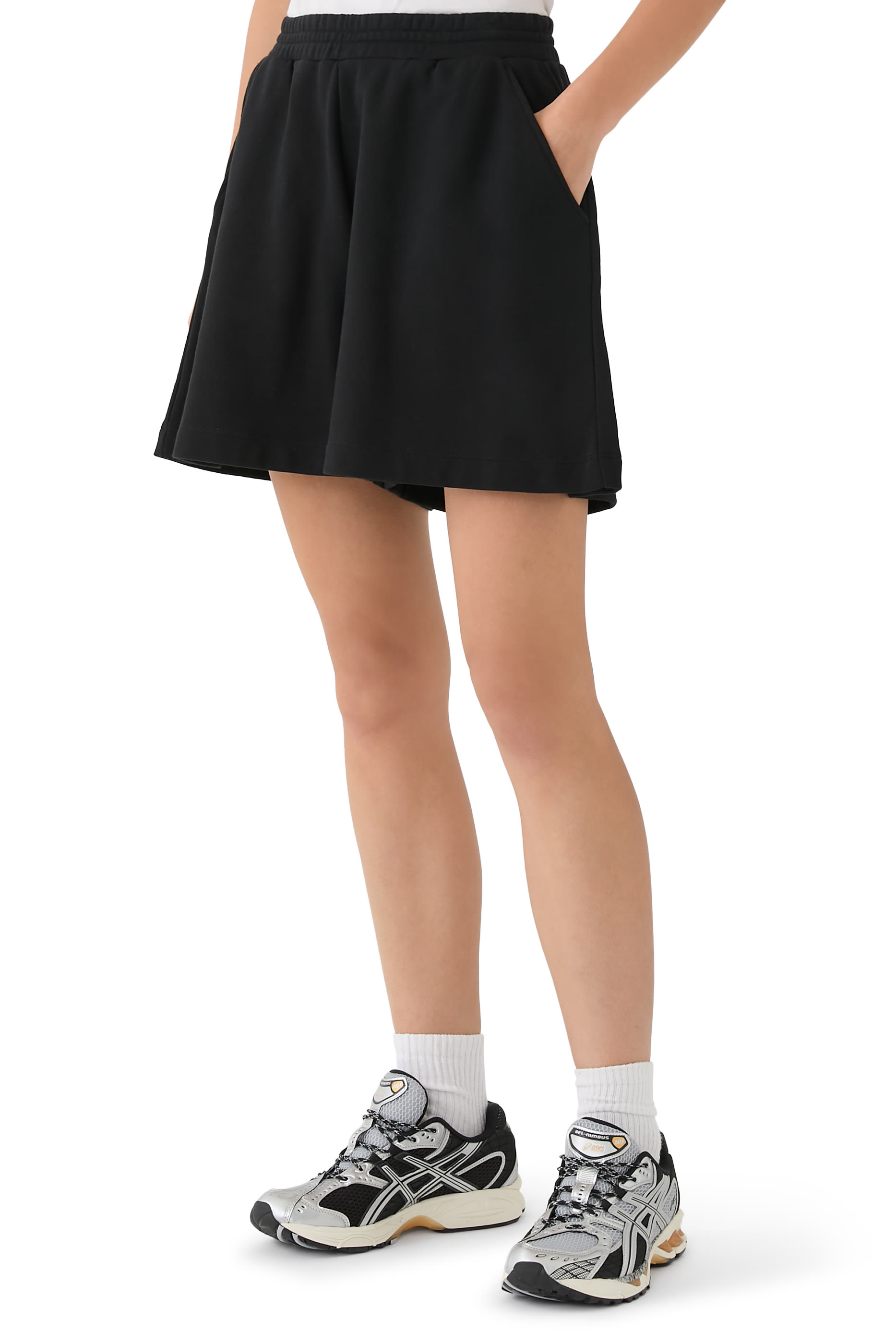 Embroidered Eagle Logo Elasticated Waist Shorts