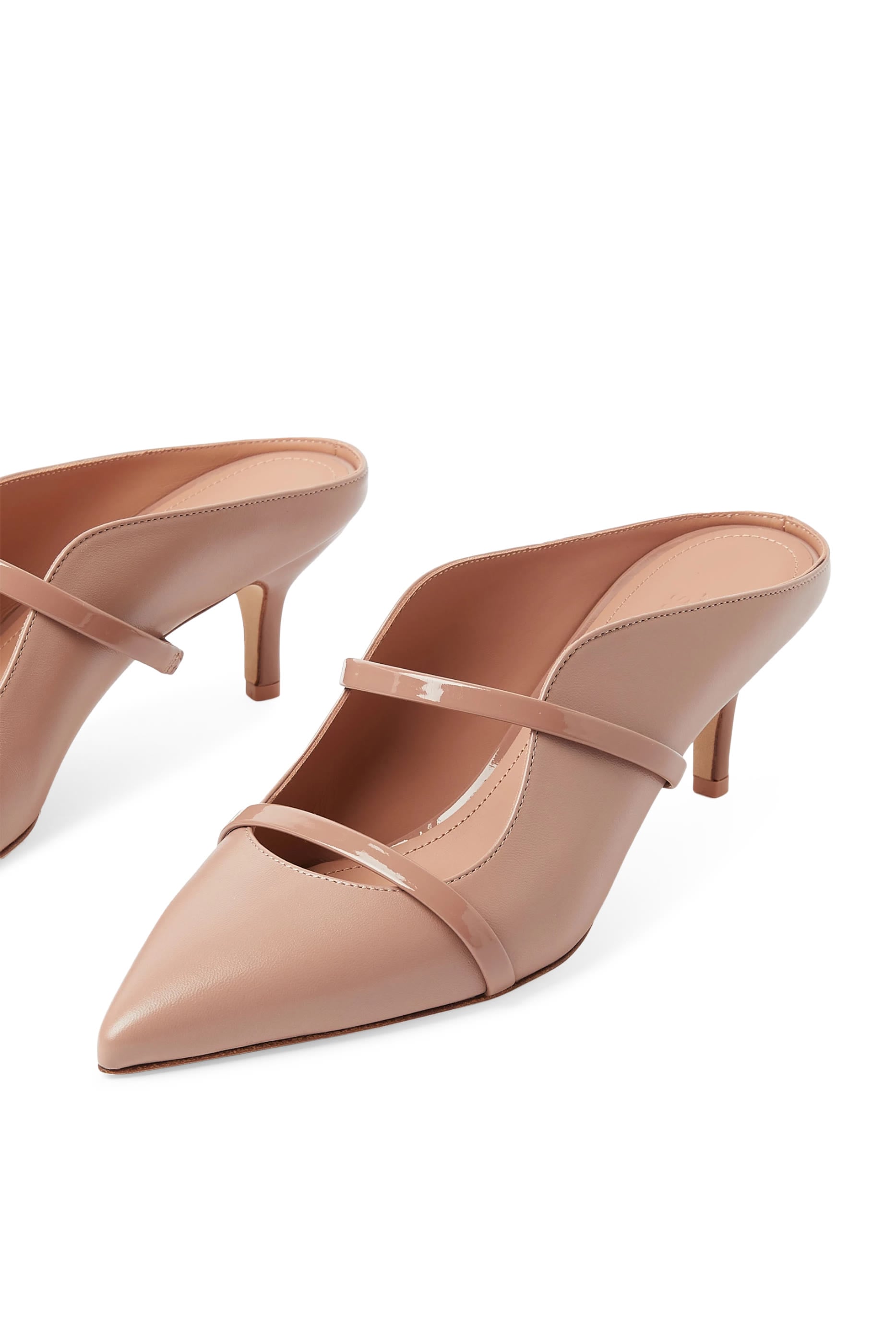 Maureen 45 Leather Kitten Mules 