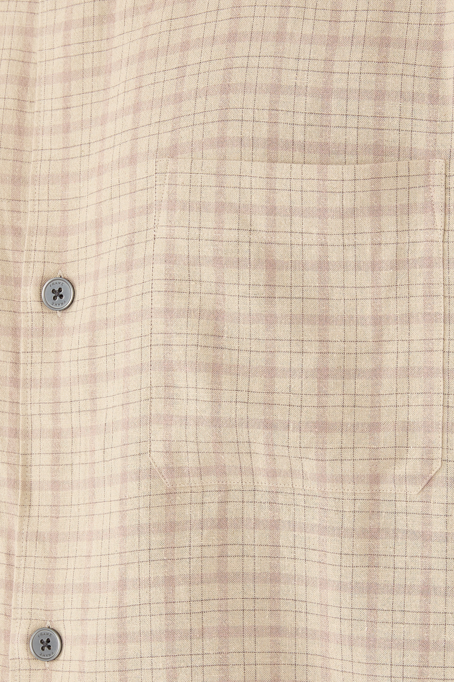 Linen Blend Plaid Shirt