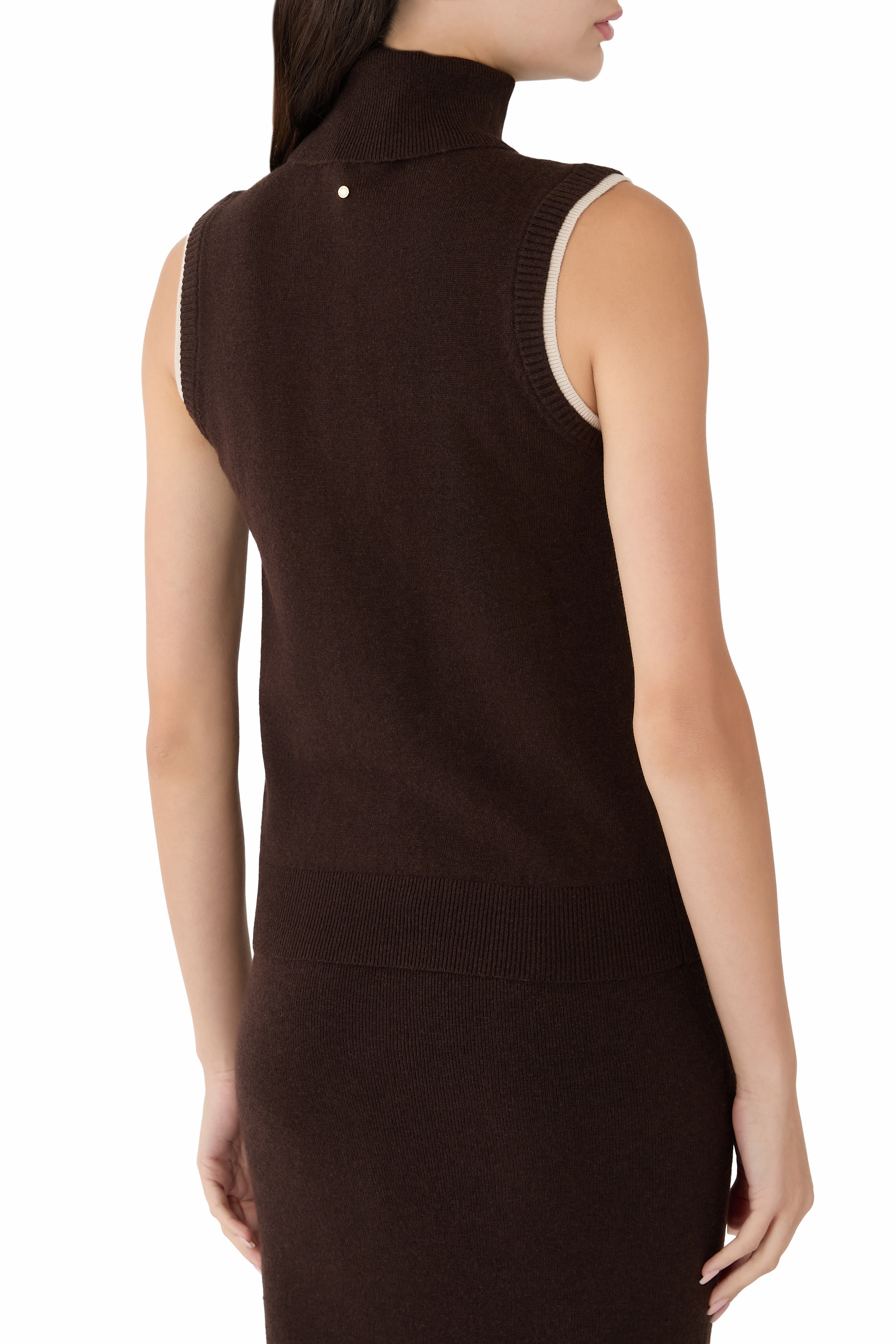 Turtleneck Sleeveless Knit Top