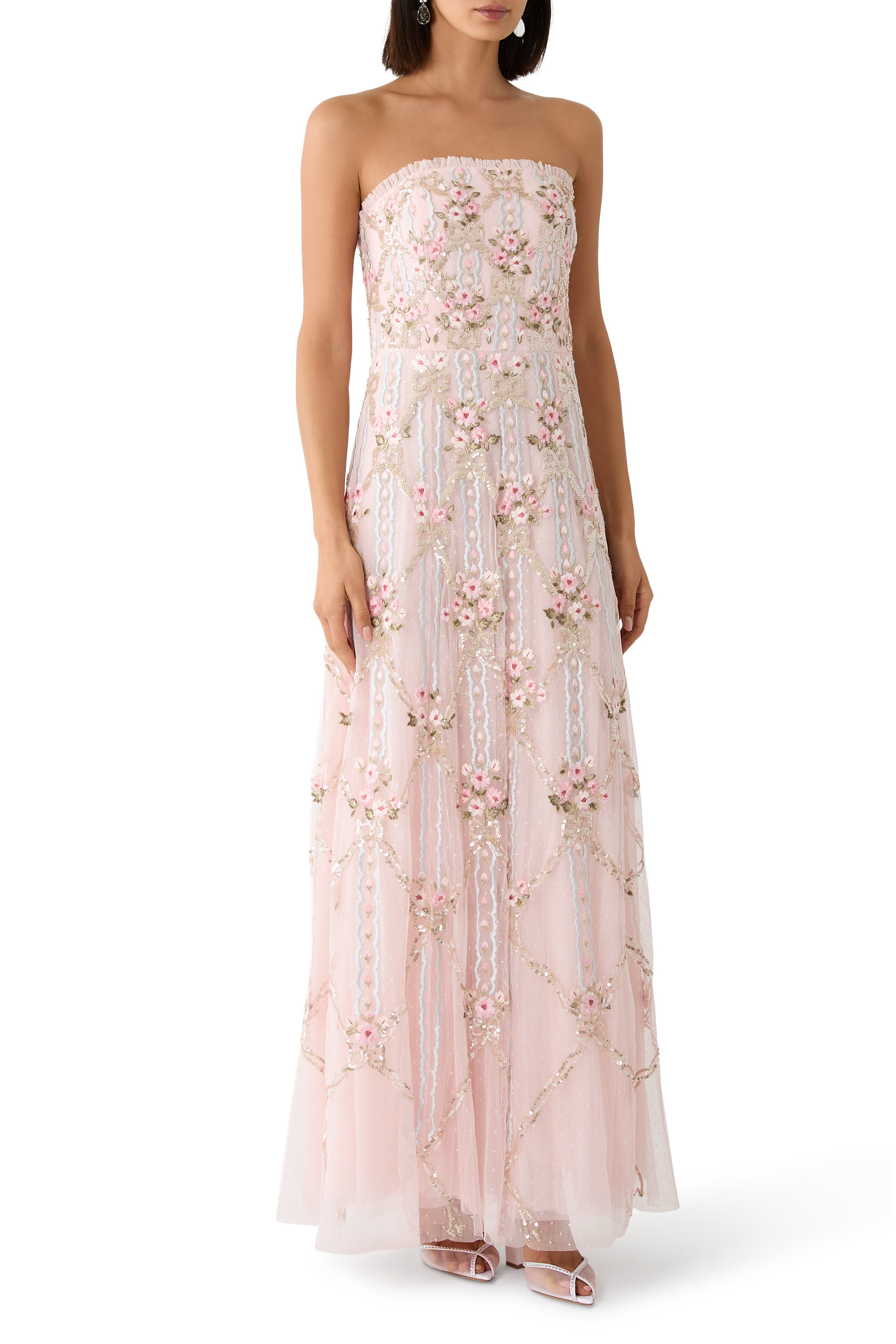 Lovers Lace Strapless Gown