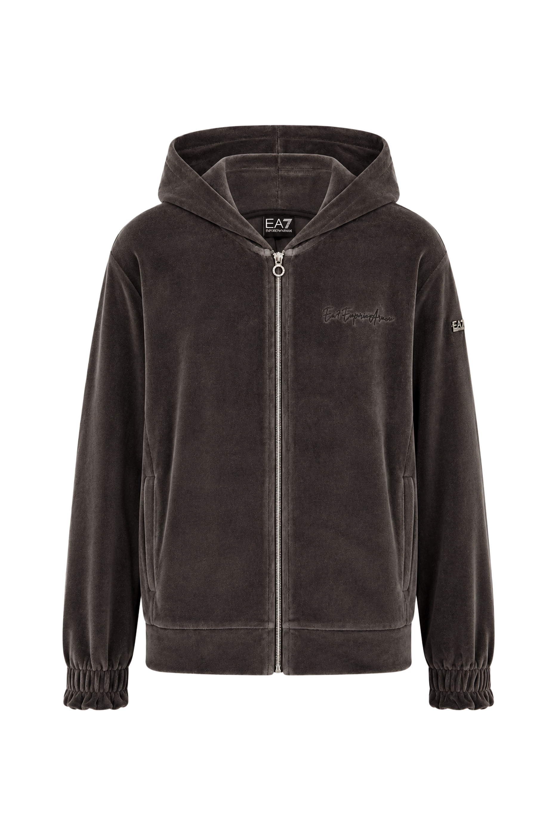 Athletic Velour Full Zip Hoodie