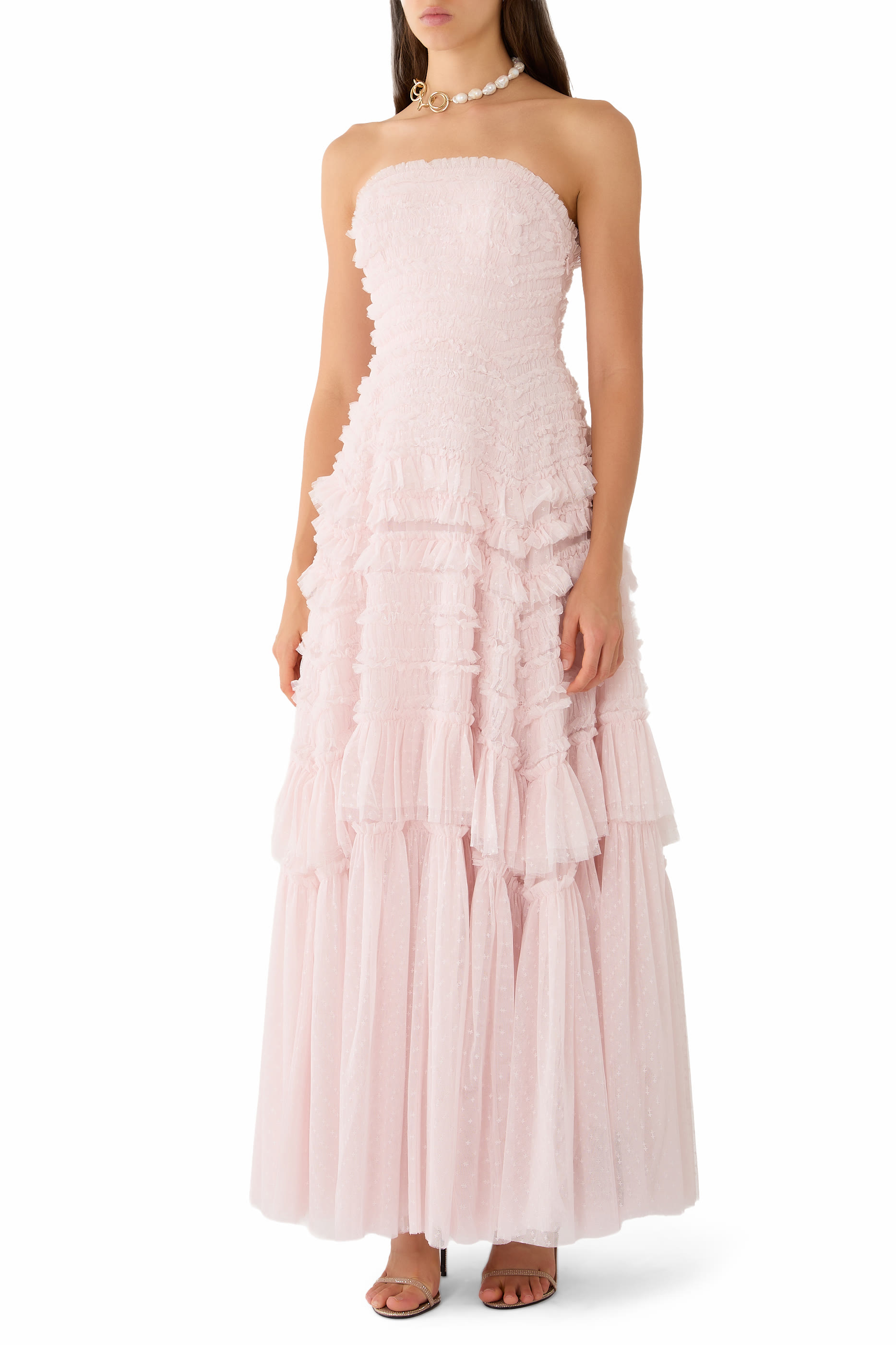  Valentine Ruffle Strapless Gown