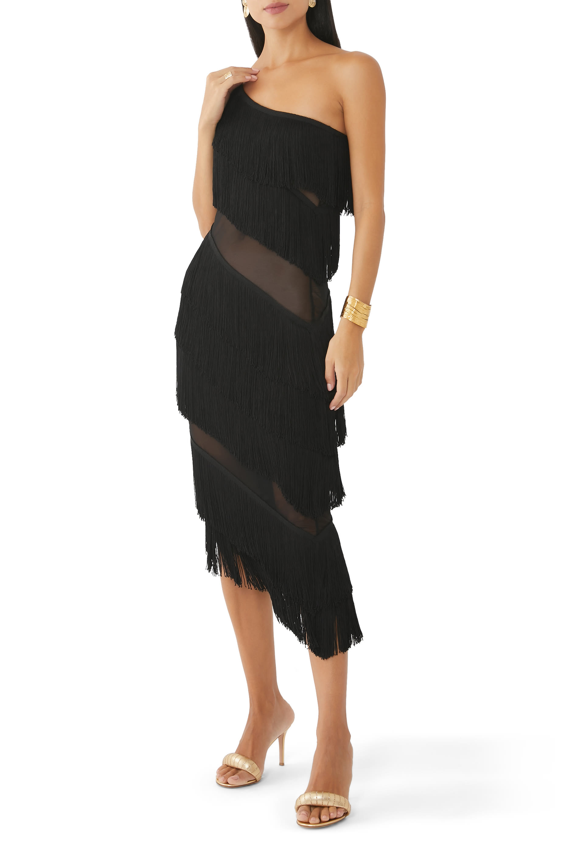 Bijoux 85 Crystal Embellished Metallic Leather Mules