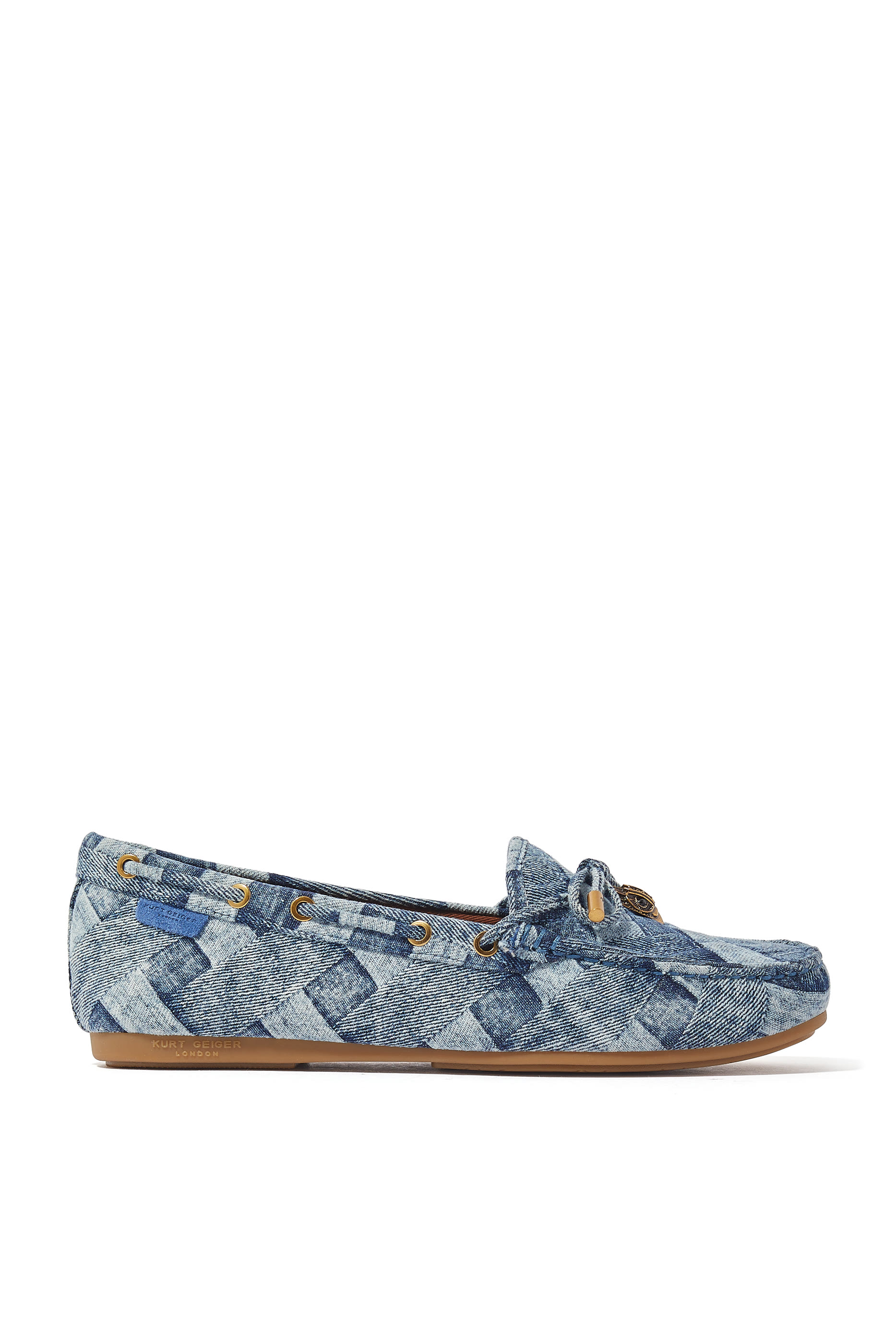 Denim Eagle Moccasins