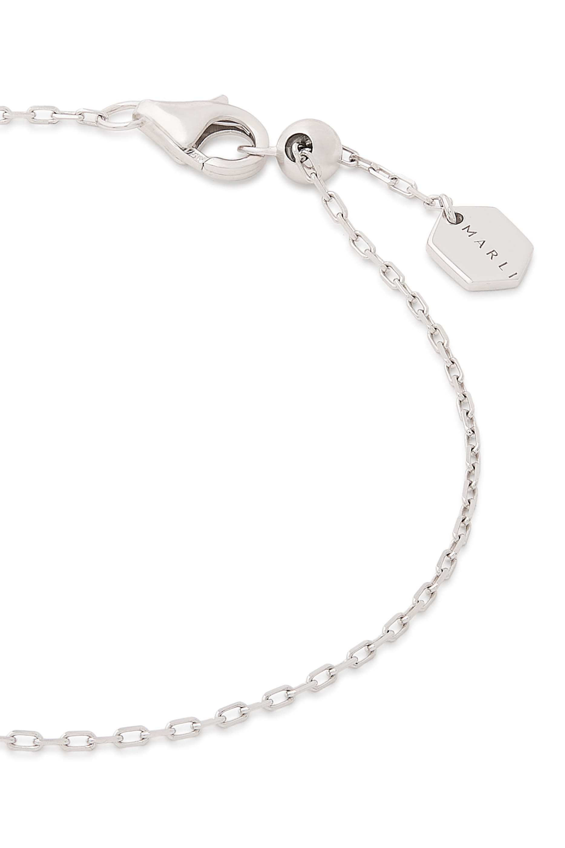 Cleo Pyramid Bracelet, 18k White Gold & Moonstone