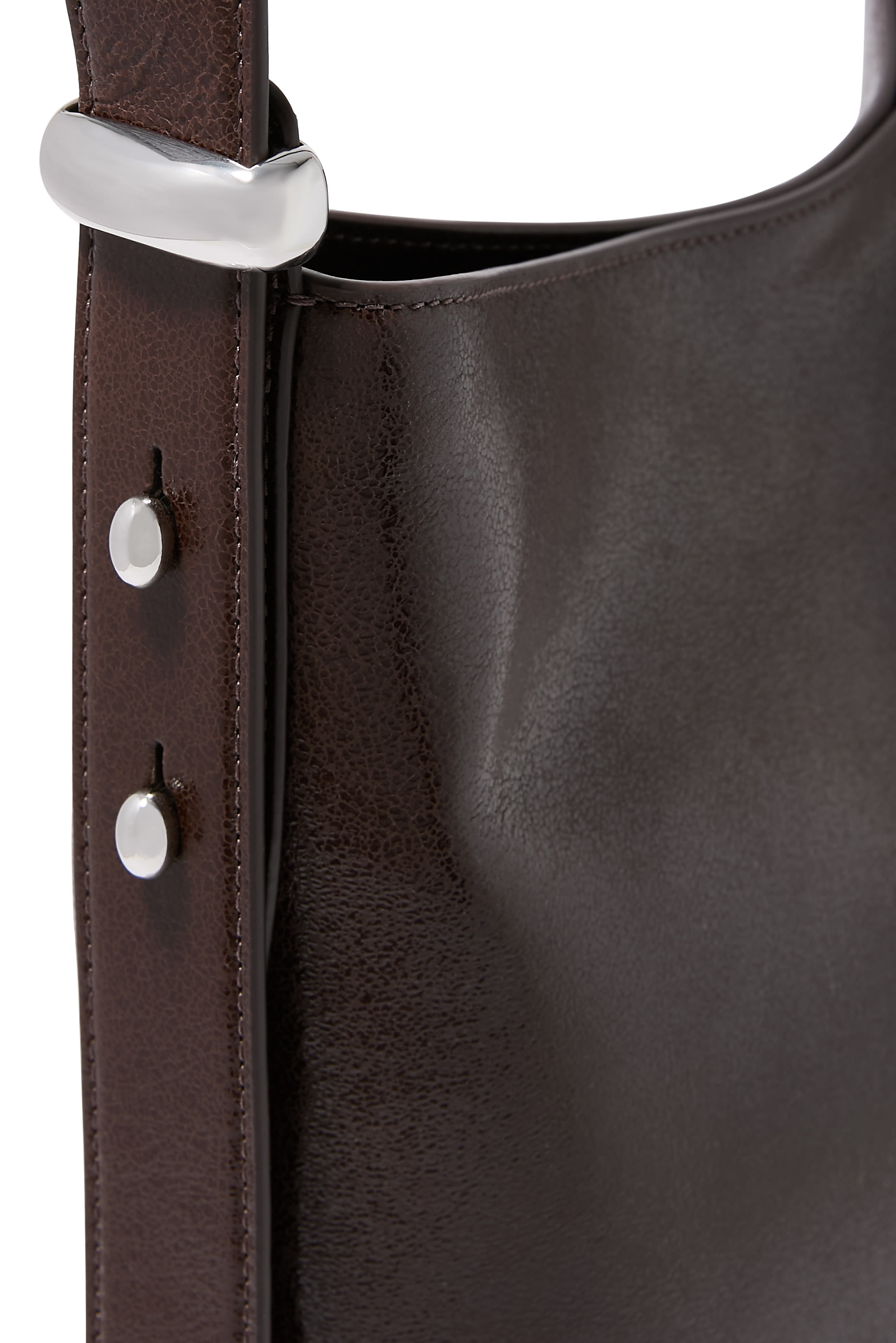 Halo Glazed Leather Bucket Bag