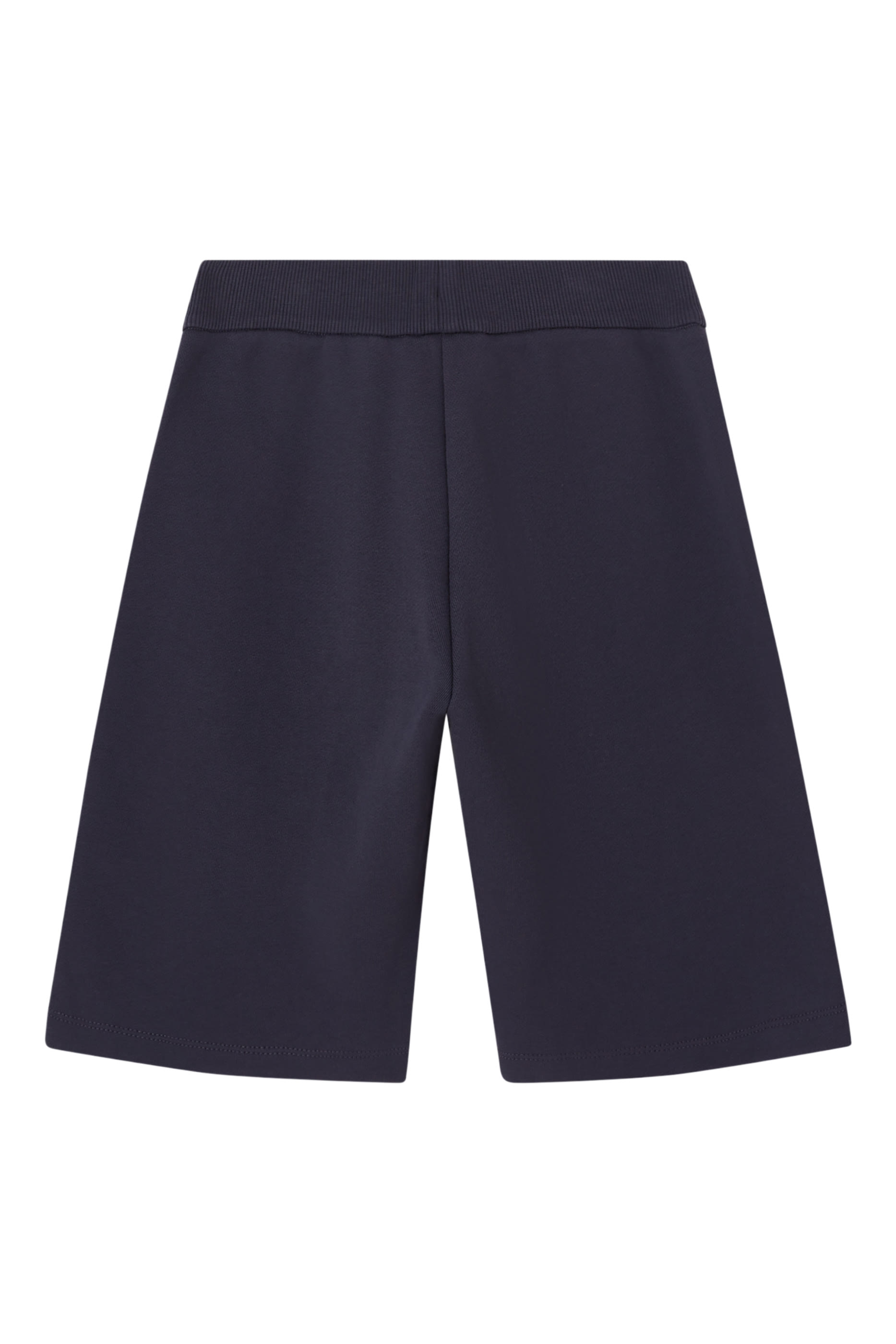 Kids Fleece Cotton Shorts with Ribbed Drawstring Waistband