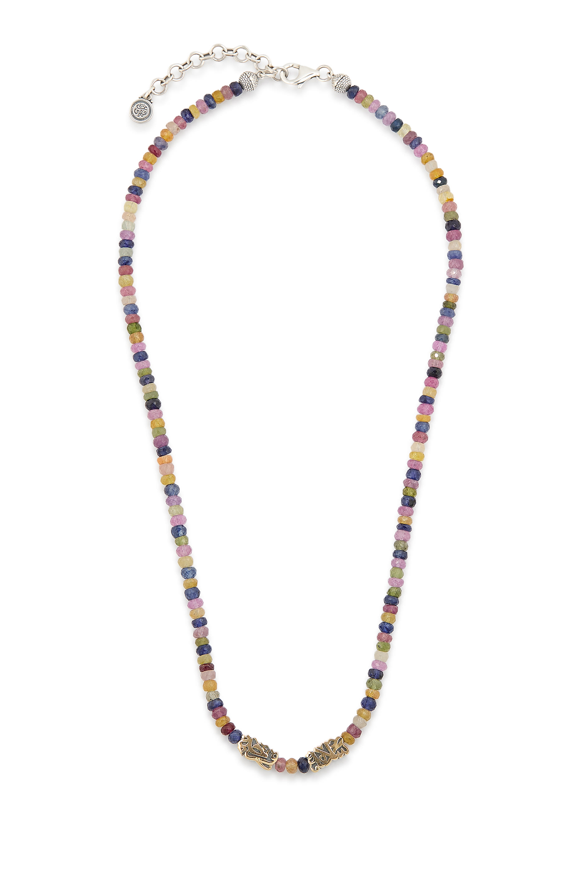  Happiness Wrap-Around Bracelet, 18K Yellow Gold with Sterling Silver & Sapphire 