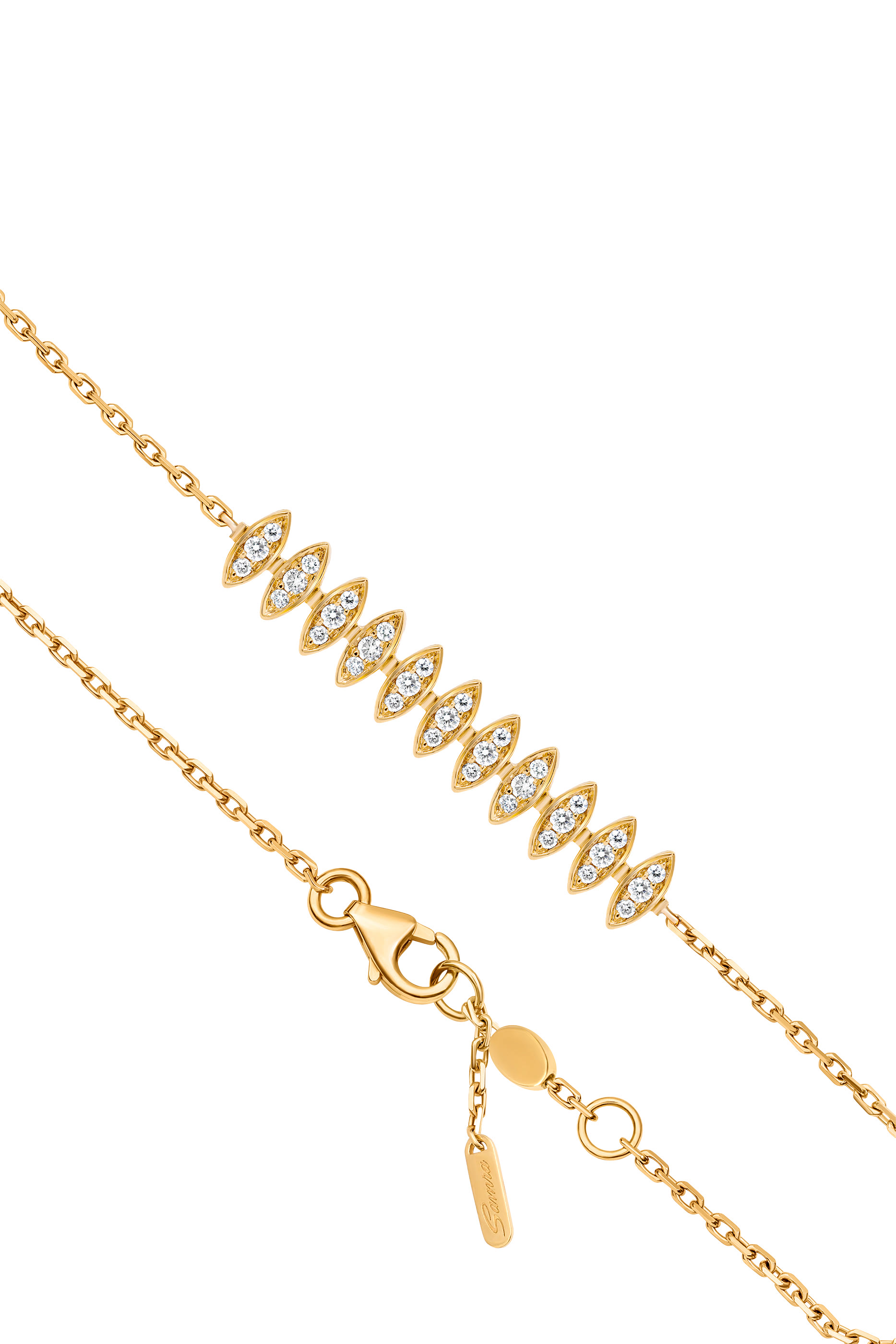 Barq Marquise Large Bracelet, 18K Yellow Gold & Diamonds