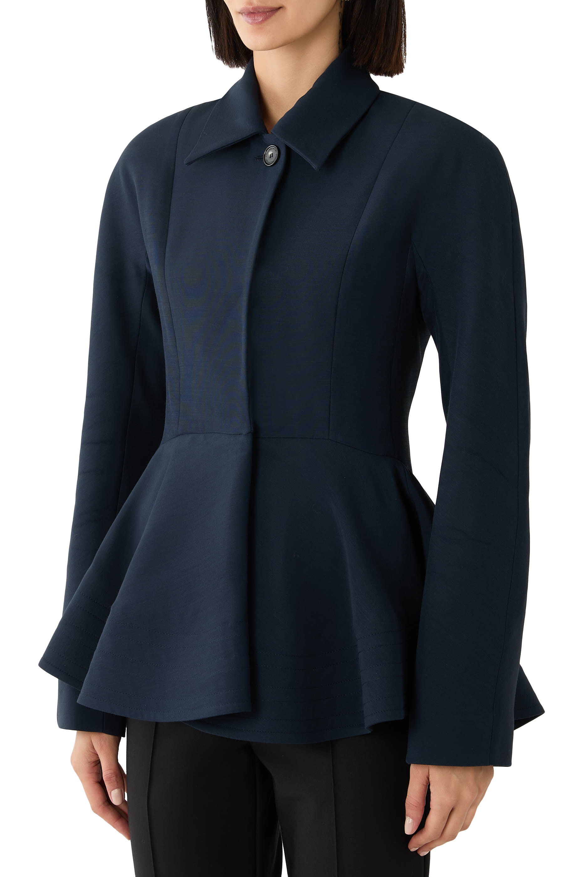 Crepe Peplum Jacket