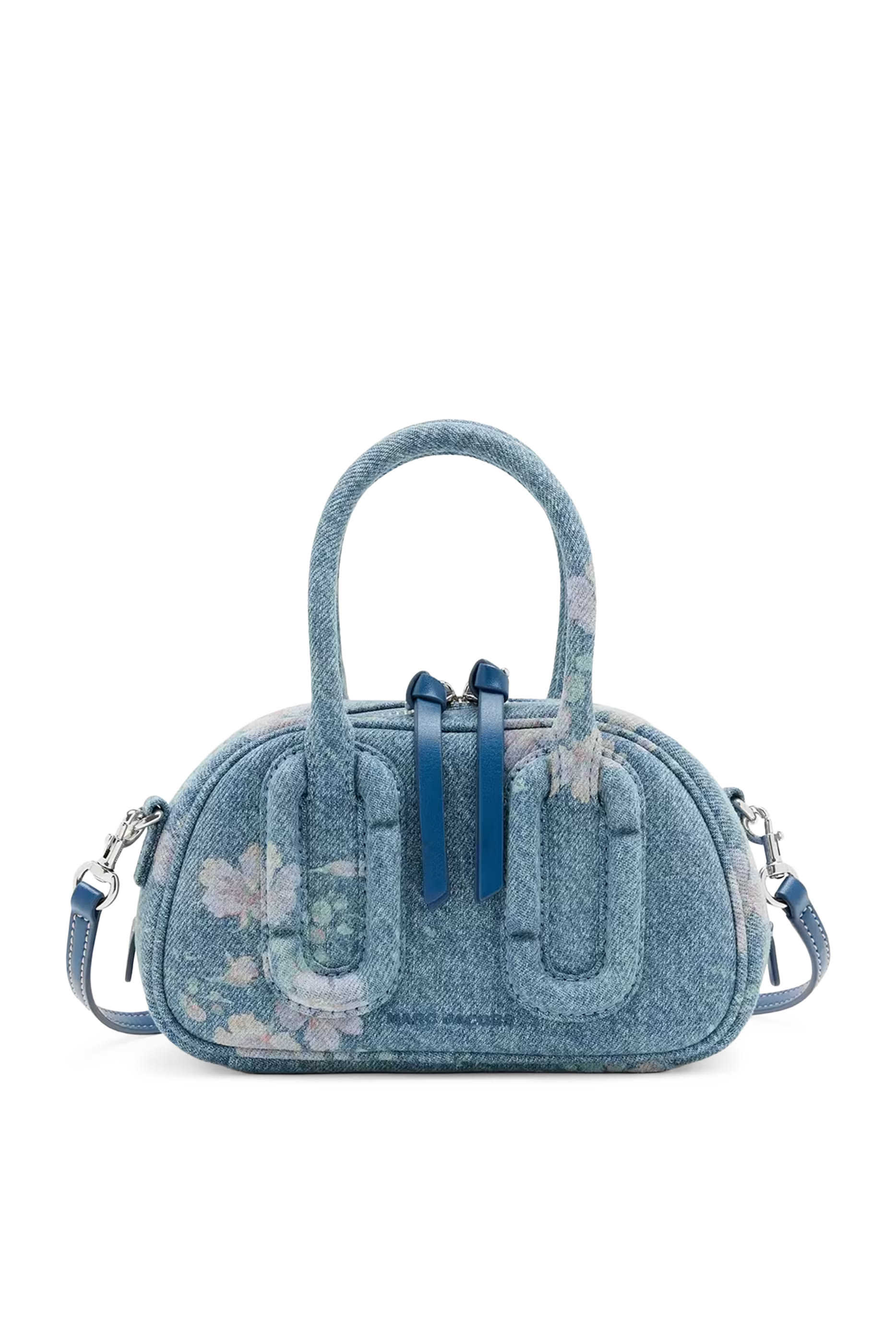 Babe Mini Top Handle Bag In Antique Floral Denim