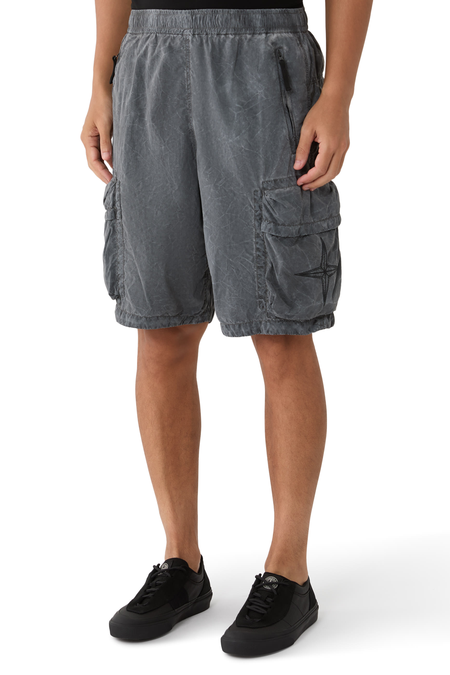 Loose Wide-Leg Fit Bermuda Shorts