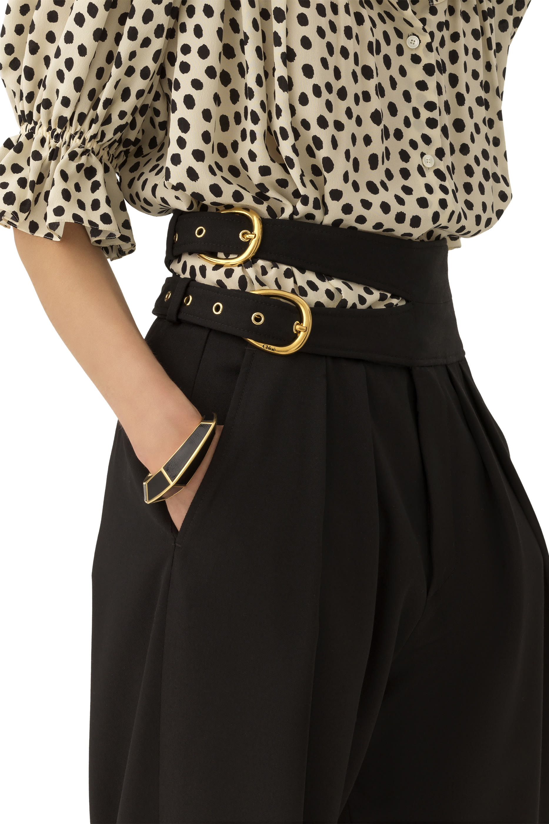 High-Rise Tailored Trousers