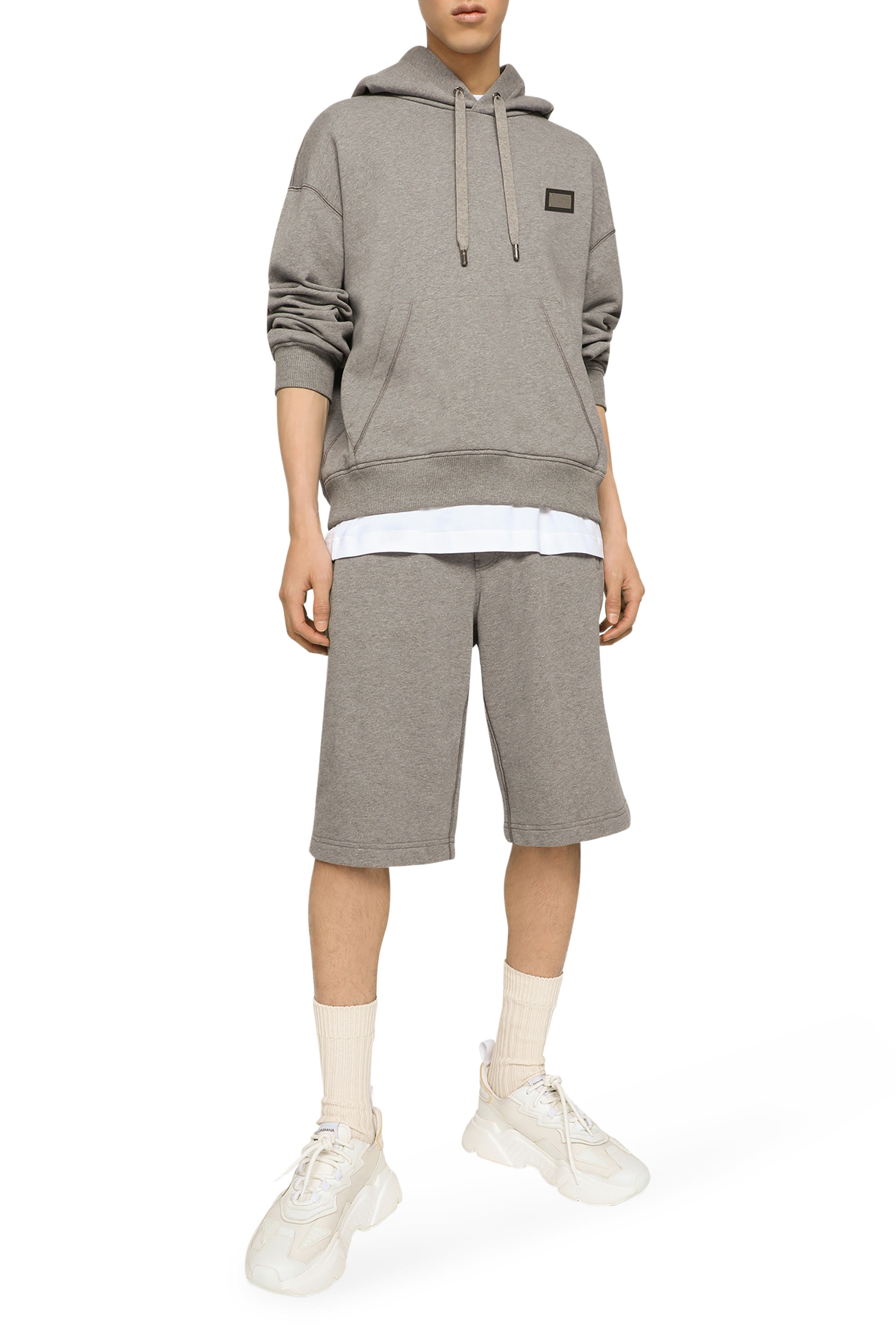 Jersey Jogging Shorts with Logo Tag
