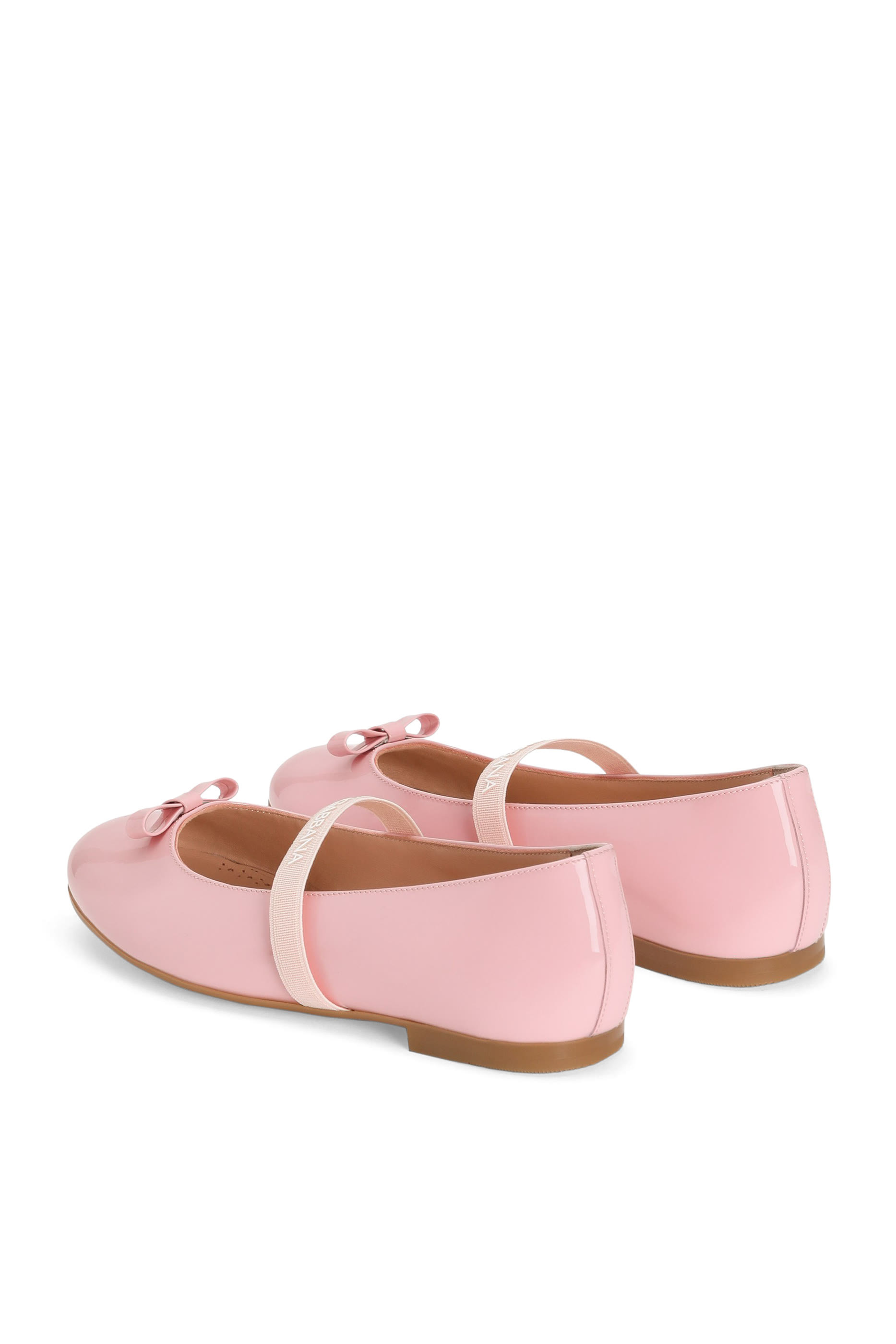 Kids Logo Elastic Band Ballet Flats