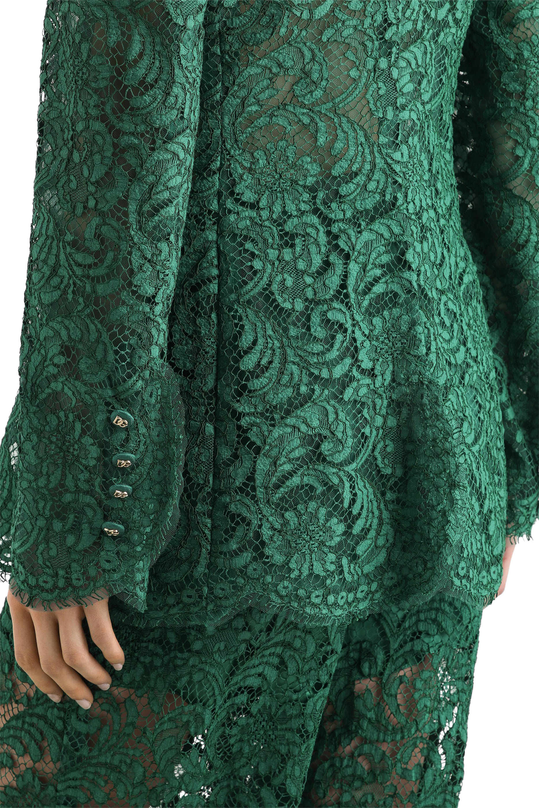 Double-Breasted Lace Jacket