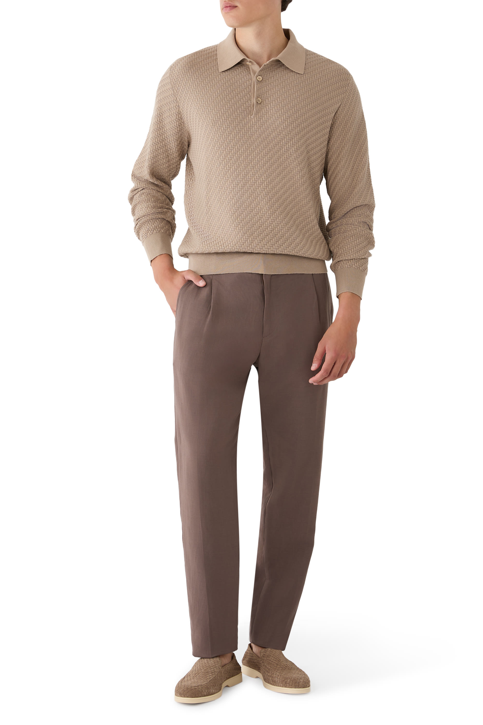 Button-Up Polo Sweater