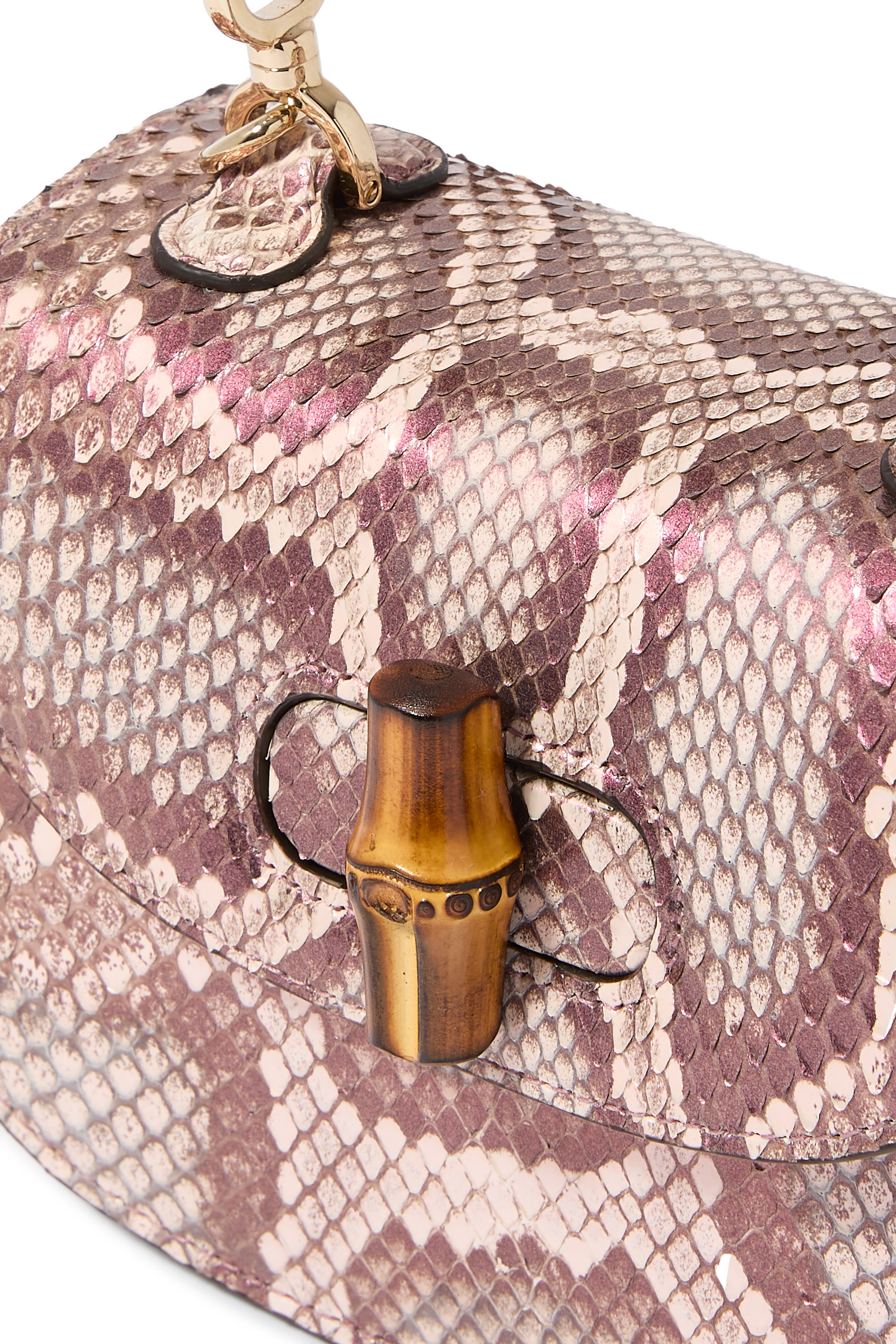 Bamboo 1947 Small Python Top Handle Bag