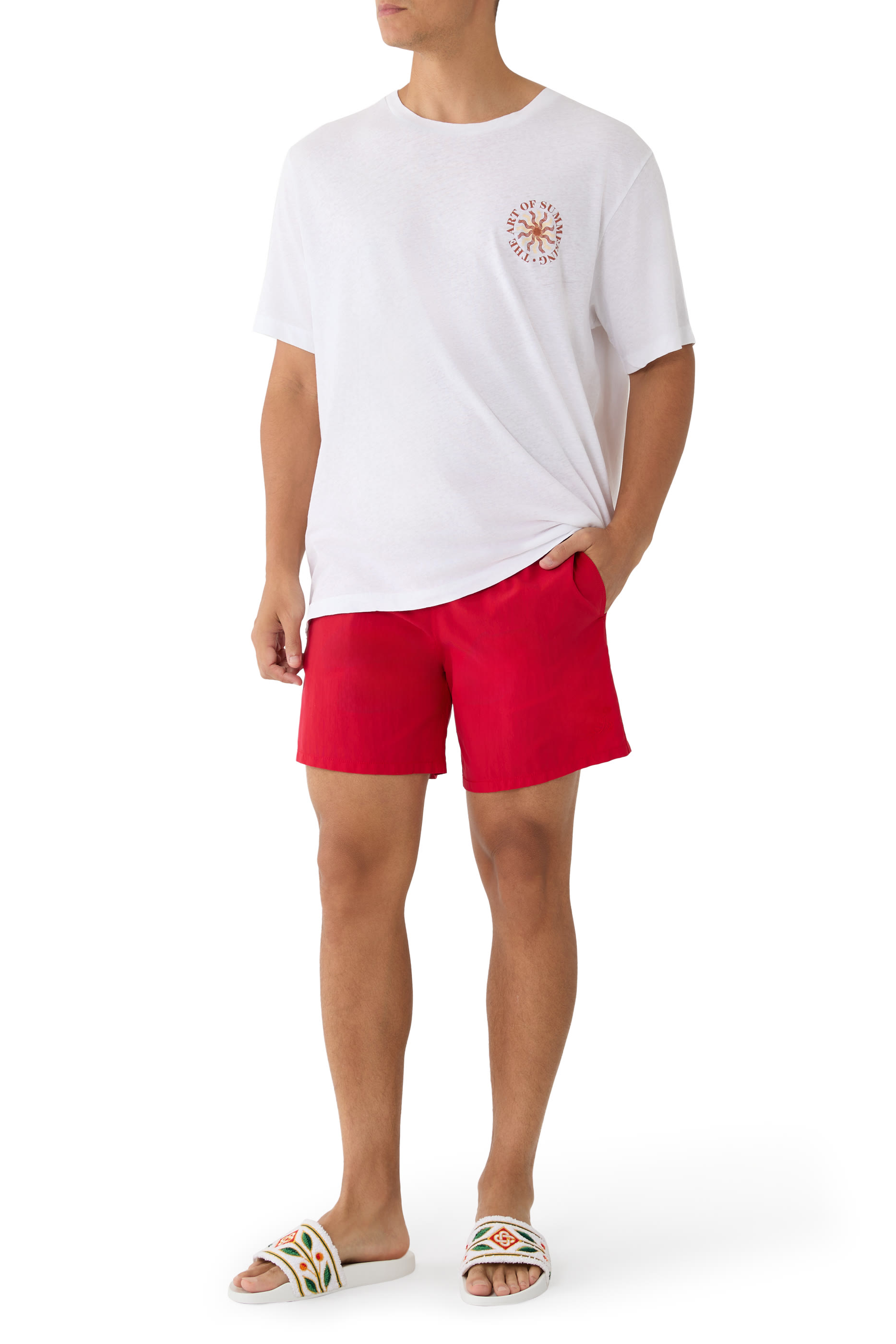 Drawstring Elasticated Swim Shorts
