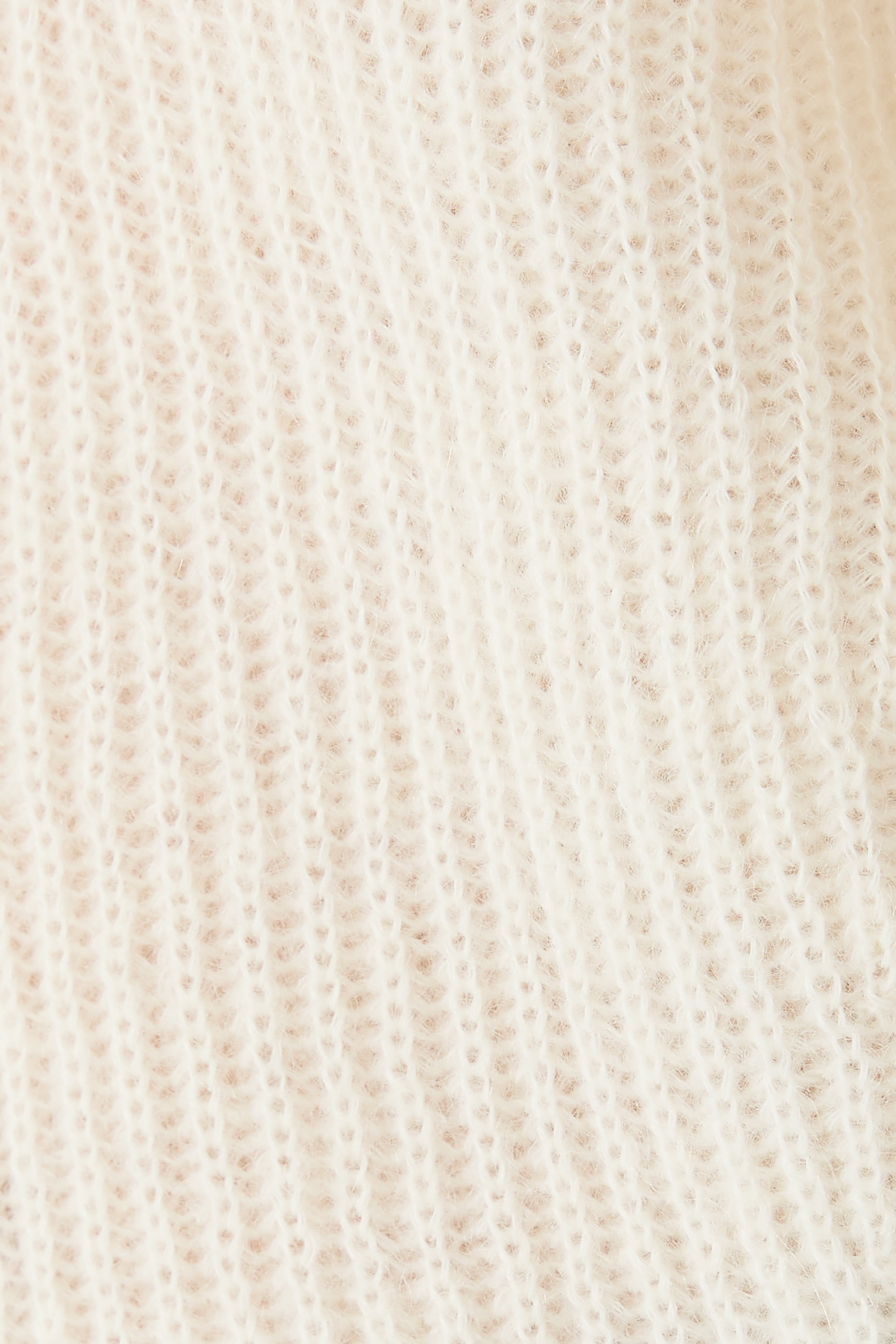 Mohair Blend Rib Knit Sweater