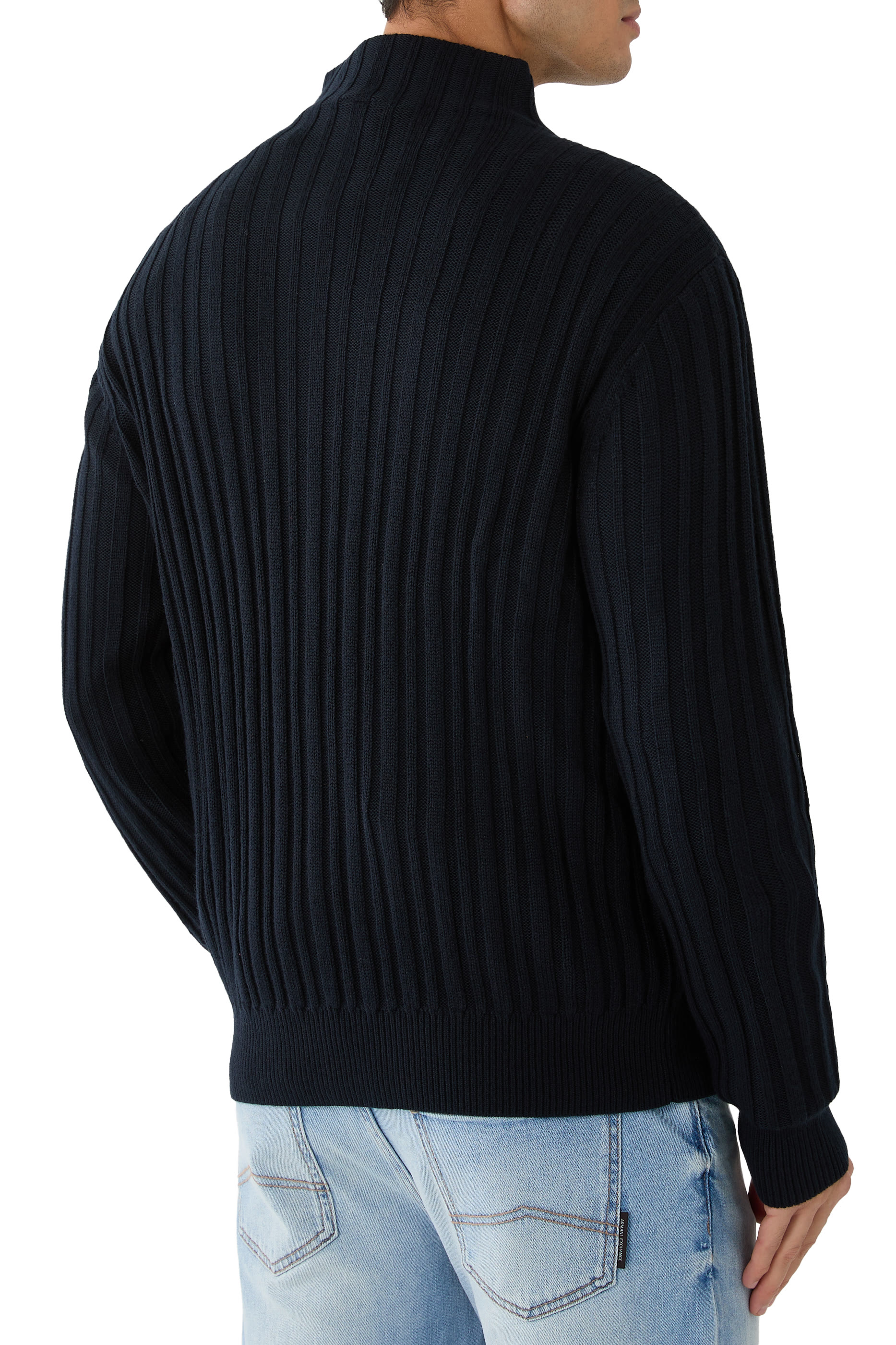 Zip-Up Ribbed Cardigan
