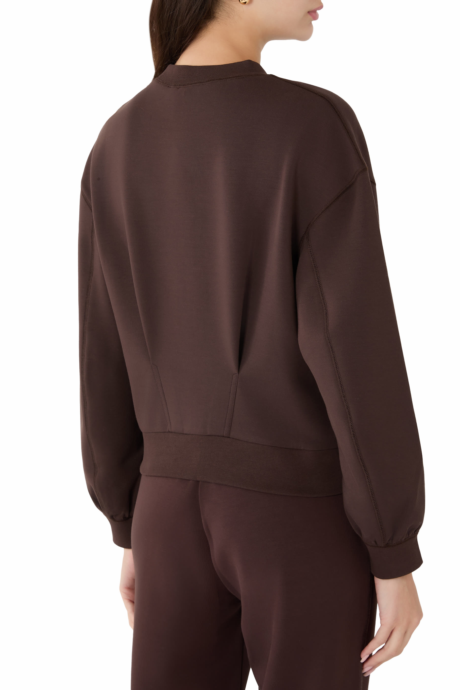 Logo Rib-Detail Sweatshirt