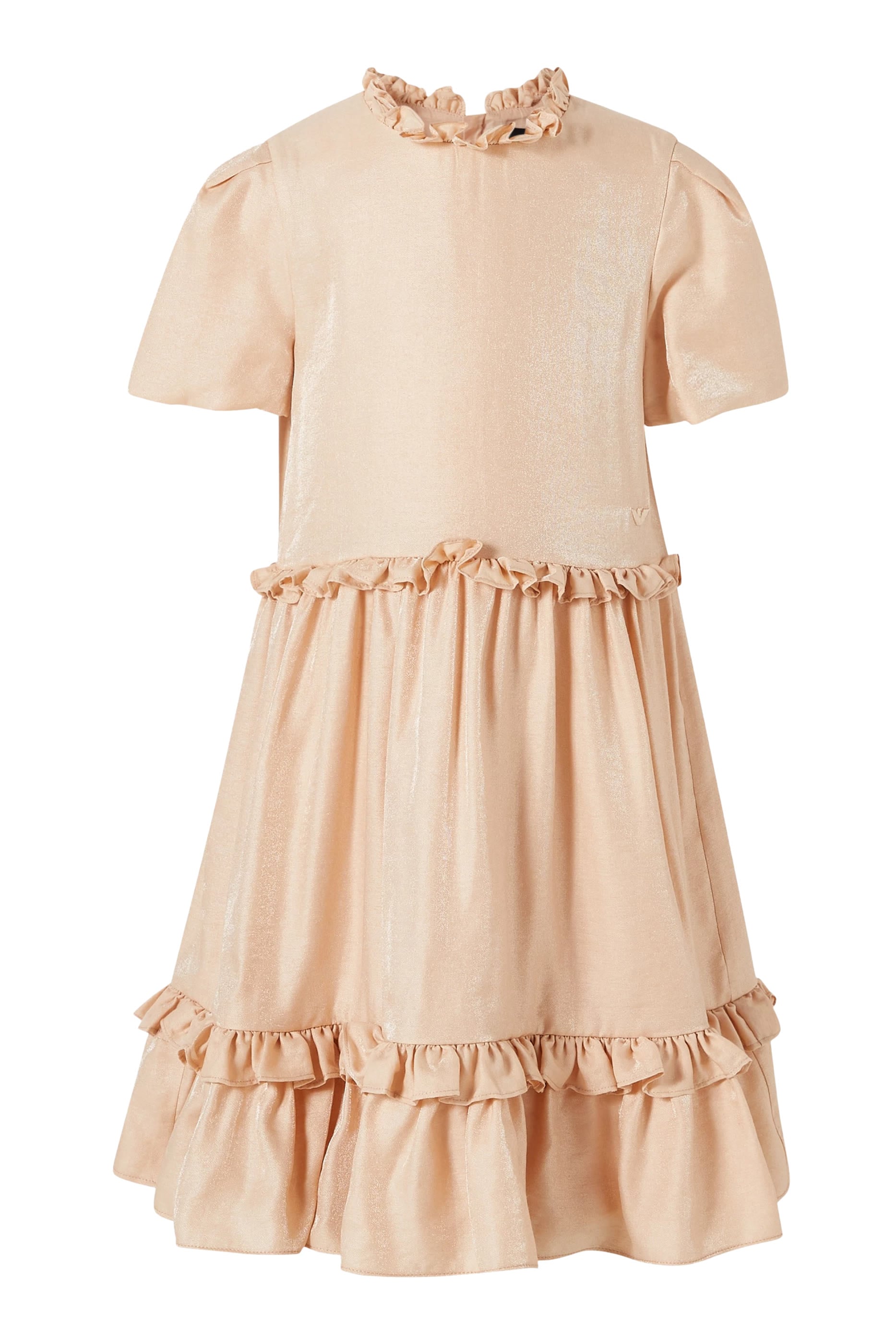 Kids Shimmery Ruffled Dress