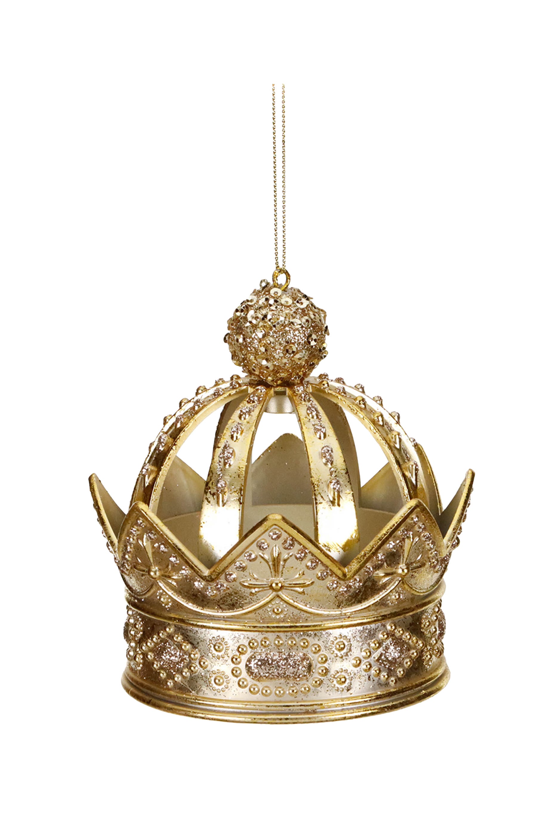 Sequin Glitter Crown Ornament
