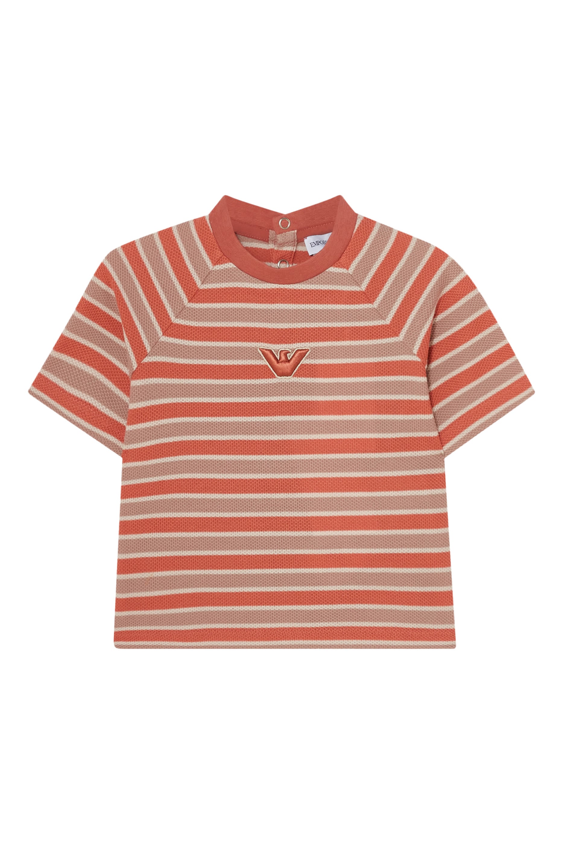 Kids Striped Eagle Logo T-Shirt