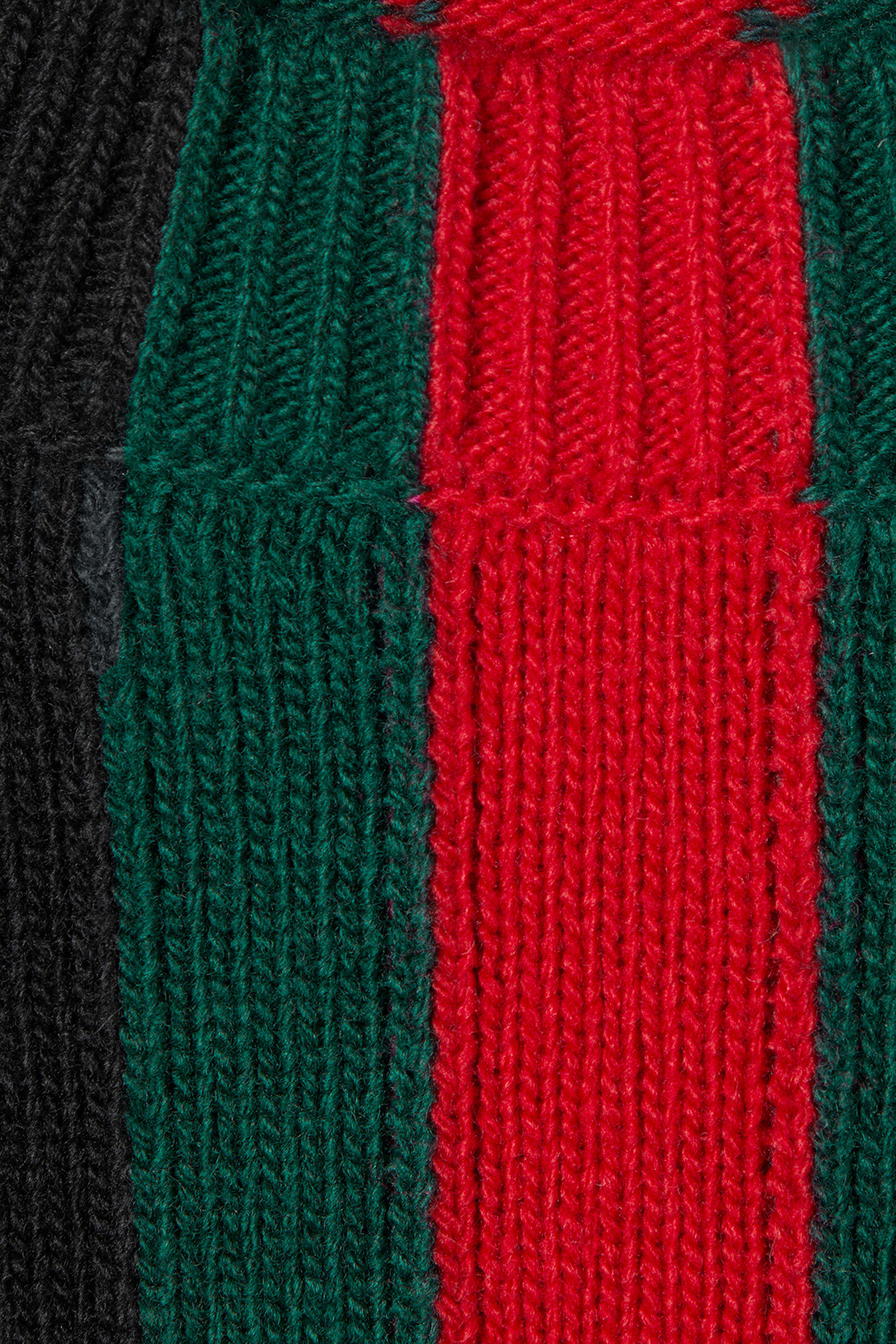 Web Intarsia Fine Knit Wool Sweater