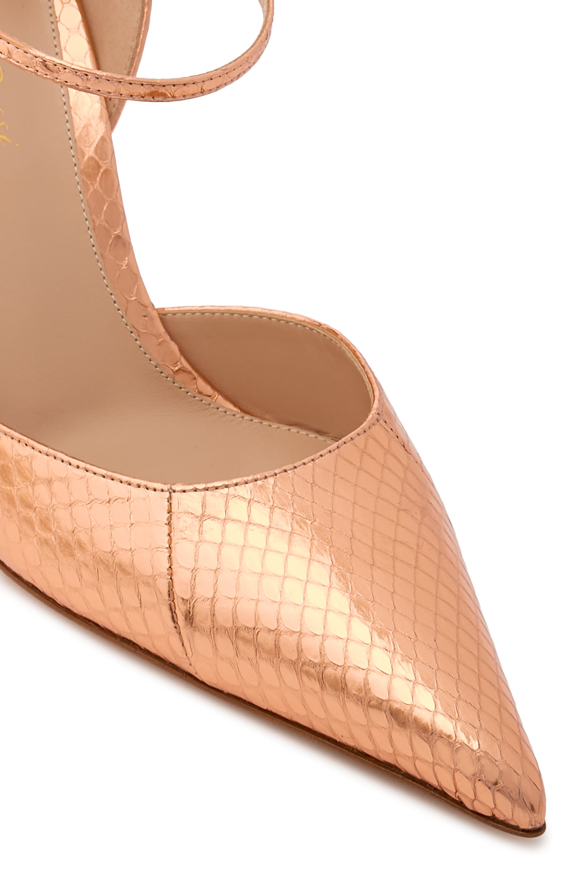  Ayers 95 Snakeskin-Embossed Leather Slingback Pumps 