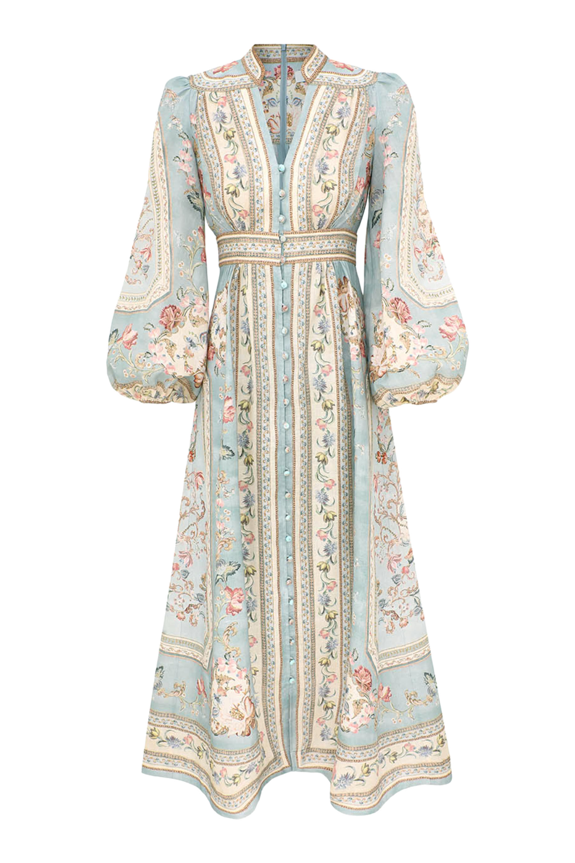 Roselight Plunge Midi Dress