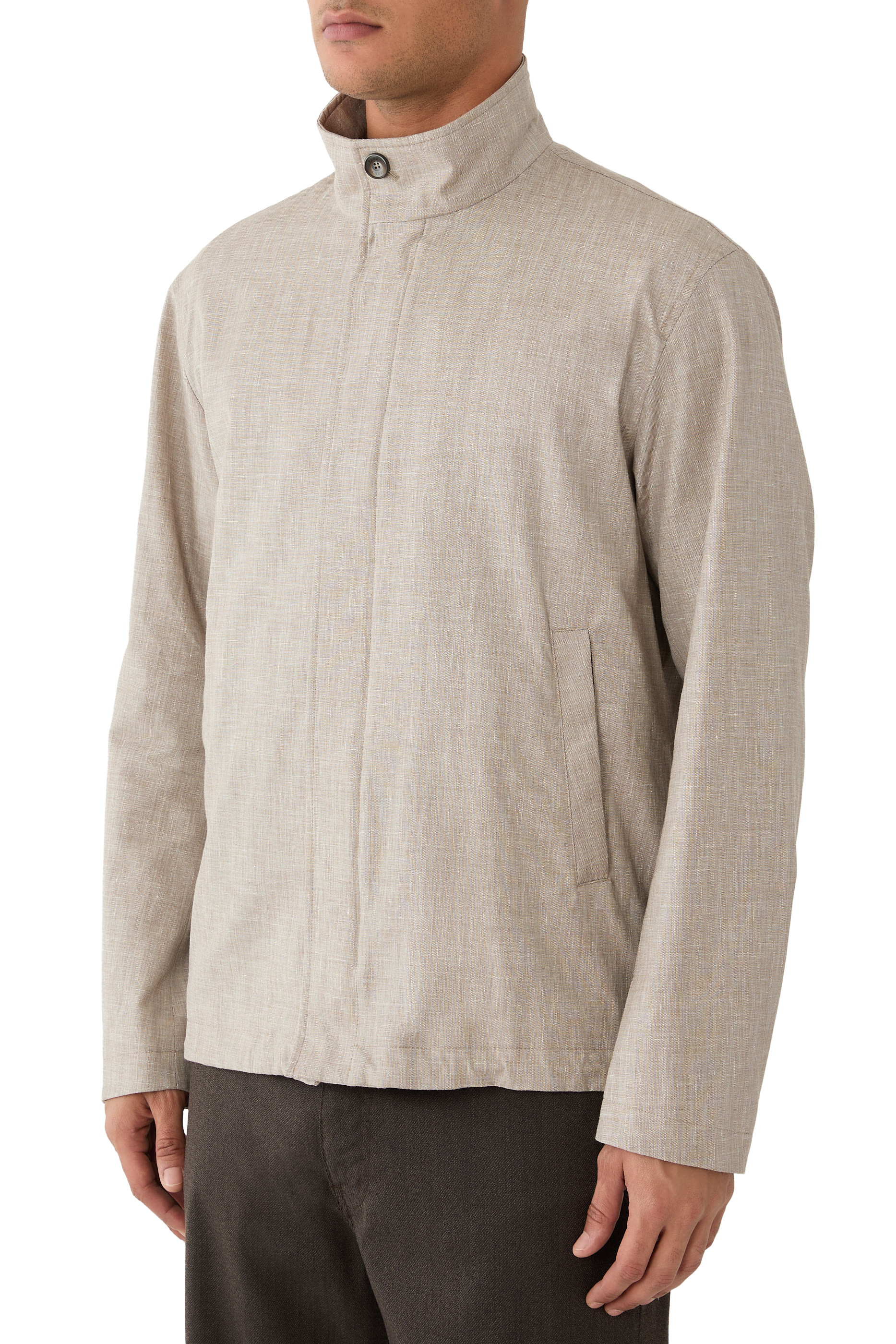 Jacket In 2 Layers Linen
