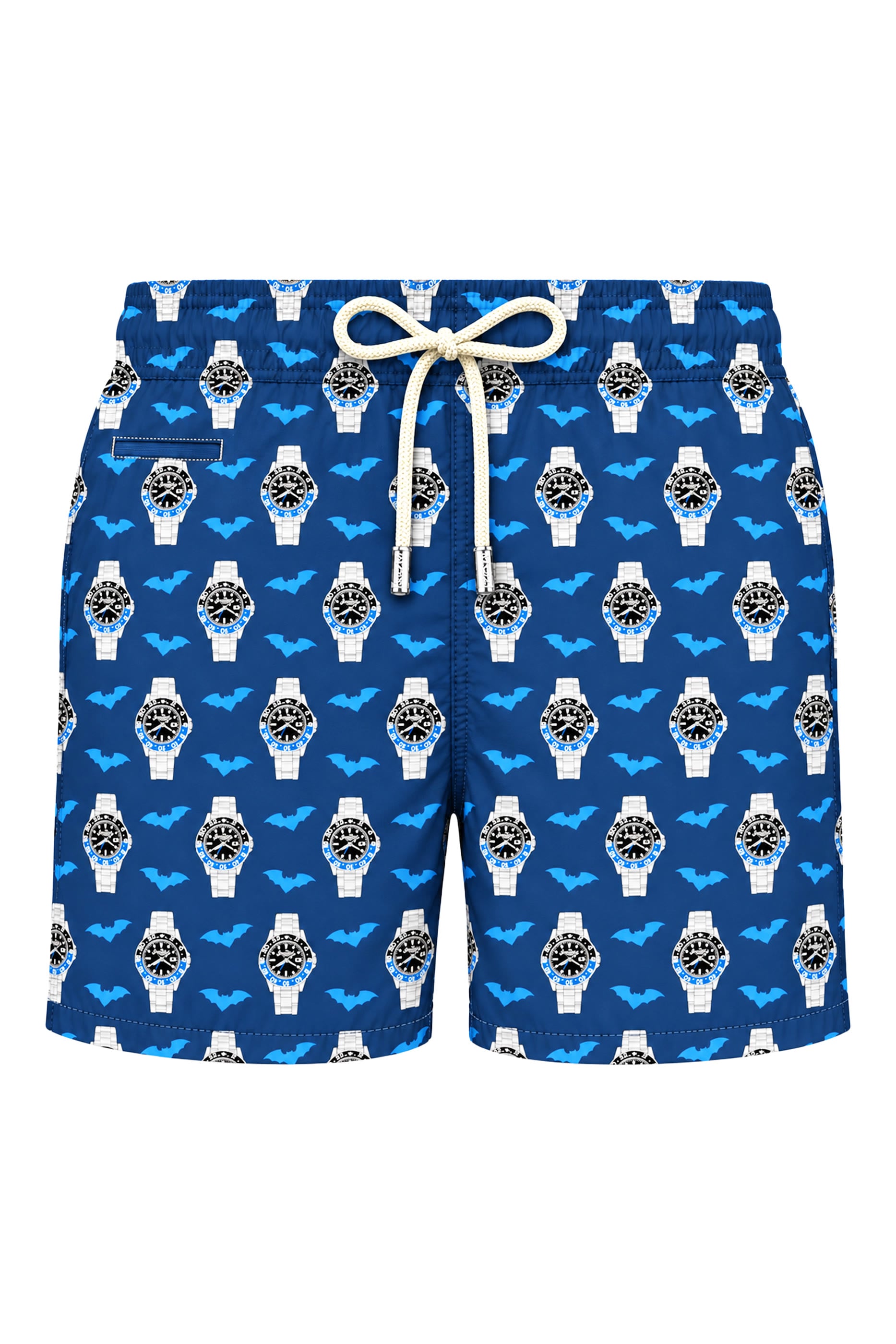 Lighting Watch Bat O'Clock Print Micro Swim Shorts