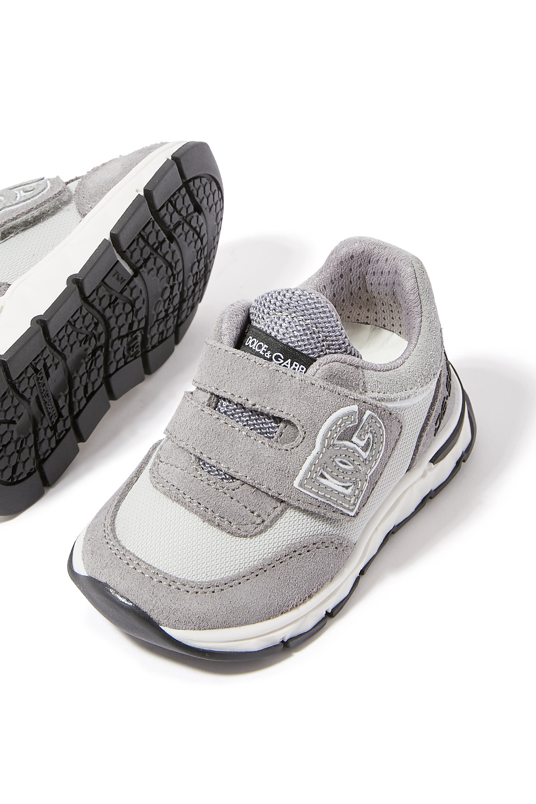 Baby Logo Mixed-Material Sneakers