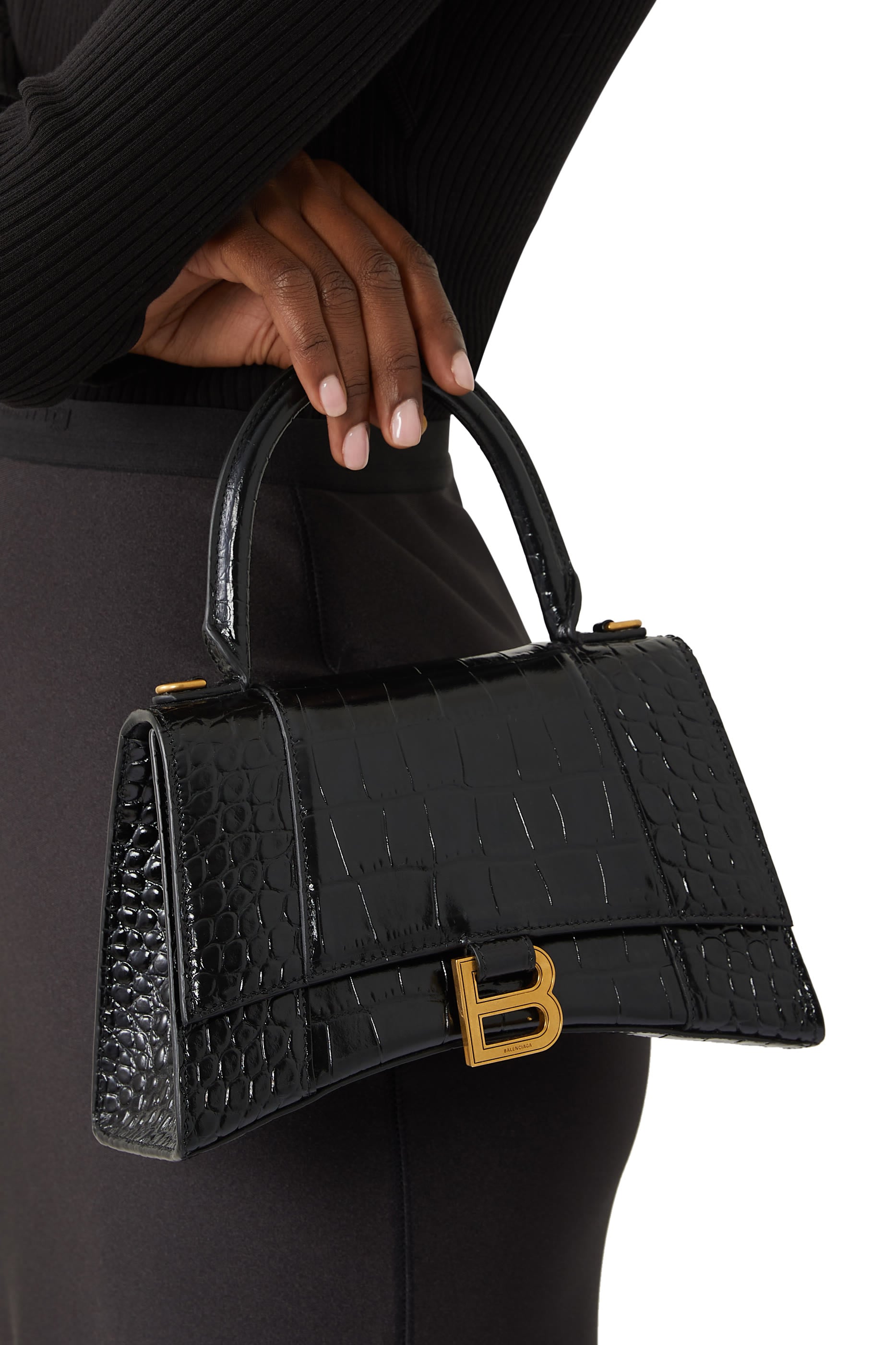 Hourglass Top Handle Bag