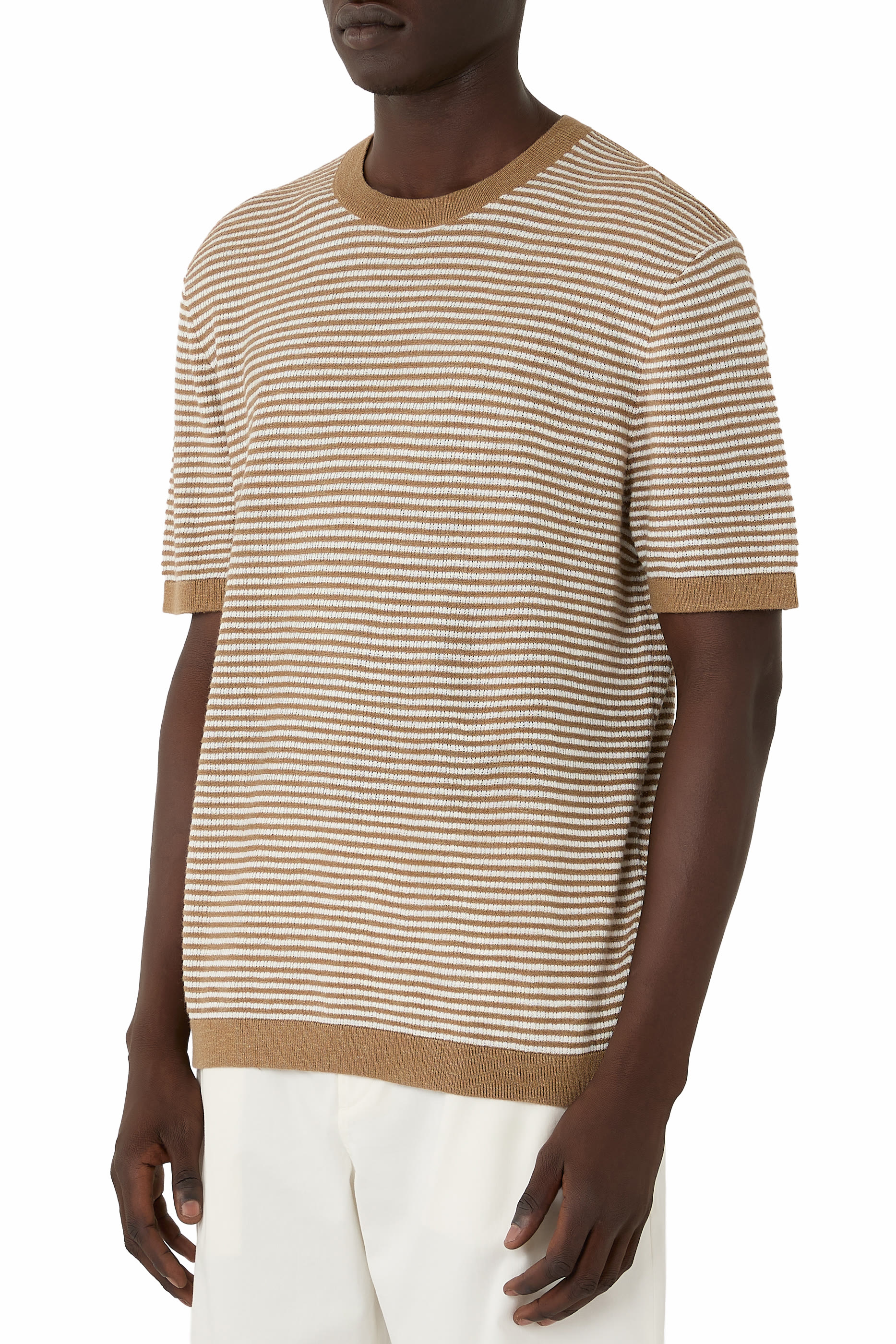 Striped T-Shirt in Pacific Linen