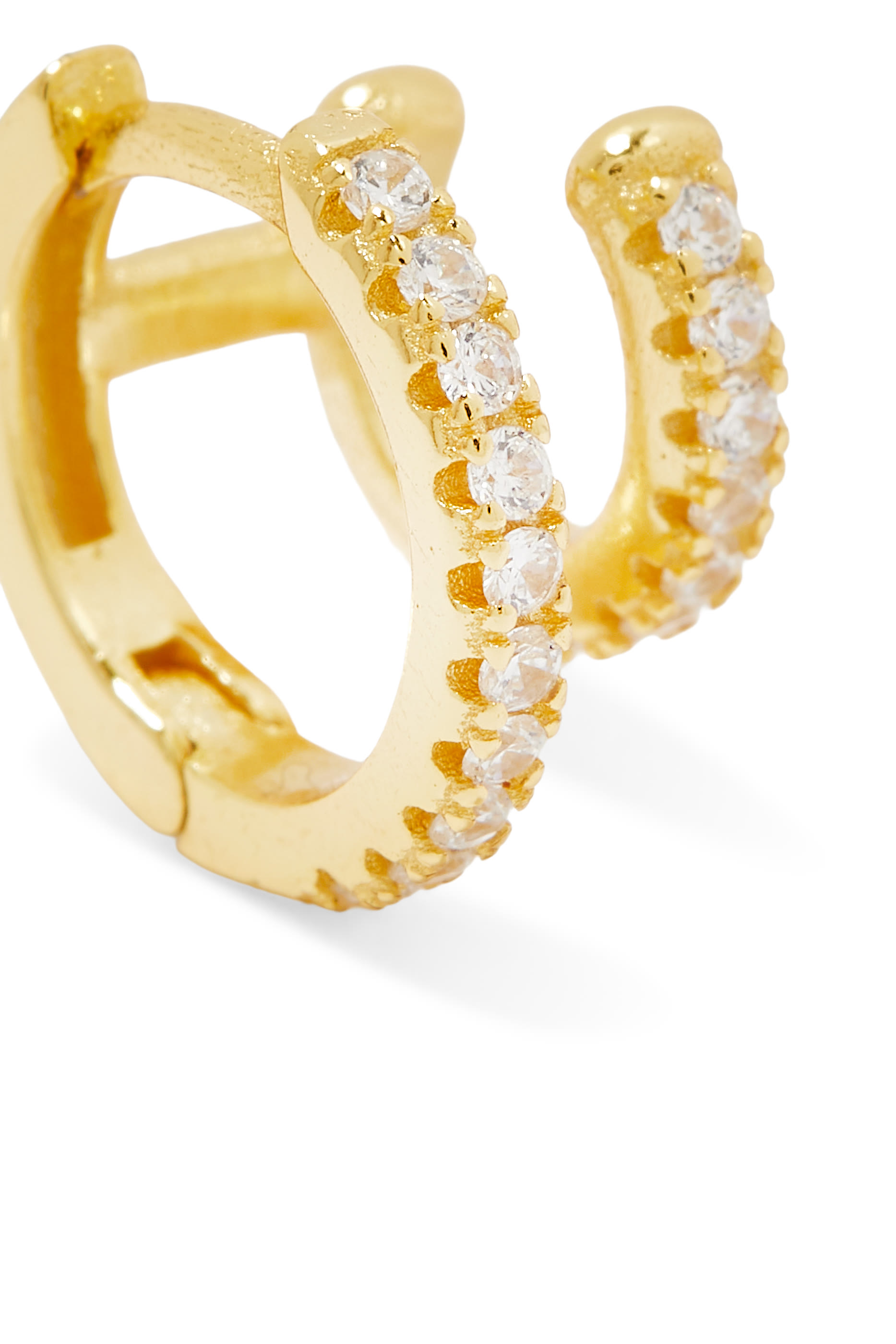 Double Katerina Huggie Earrings