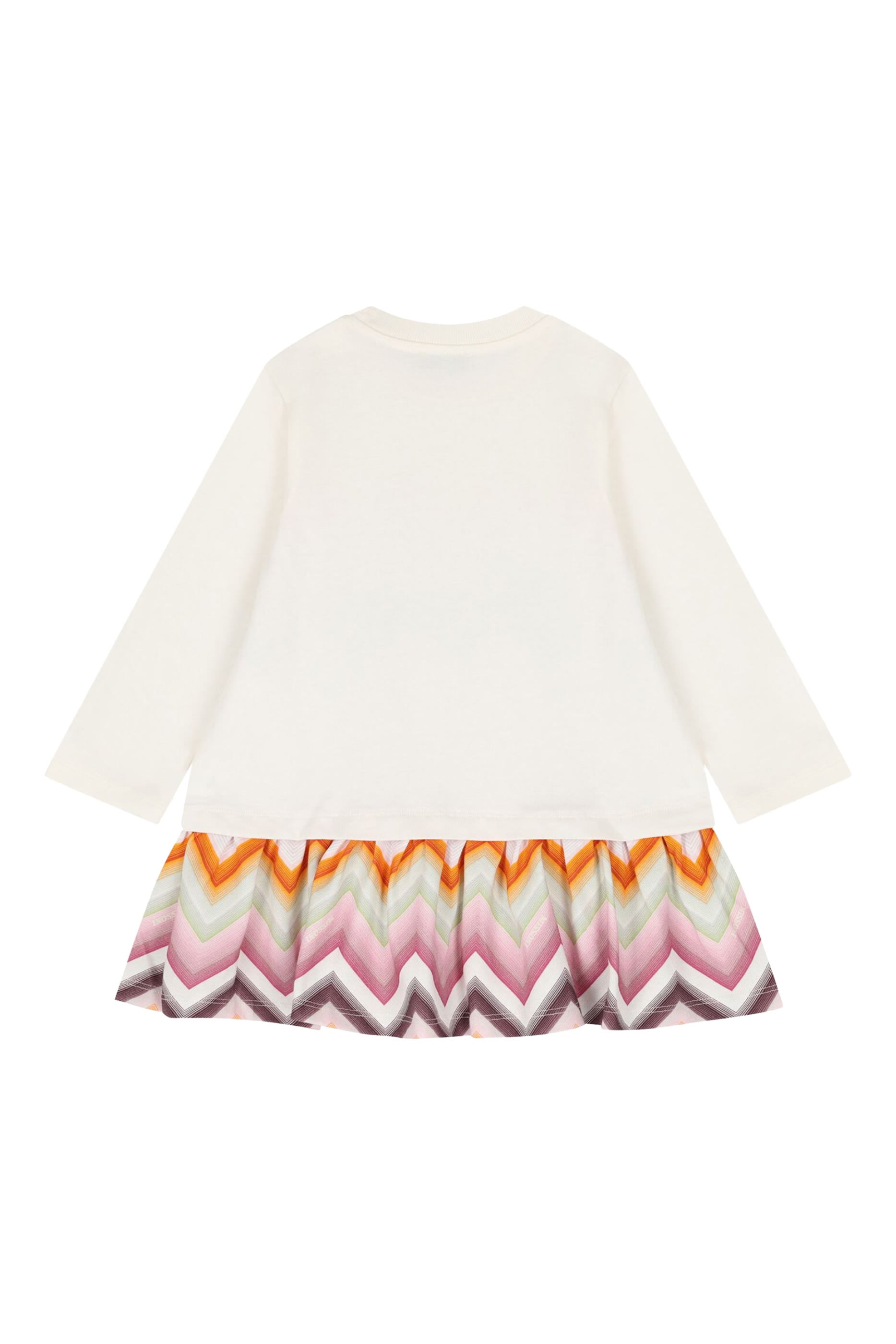 Kids  Chevron Long Sleeve Jersey Dress 