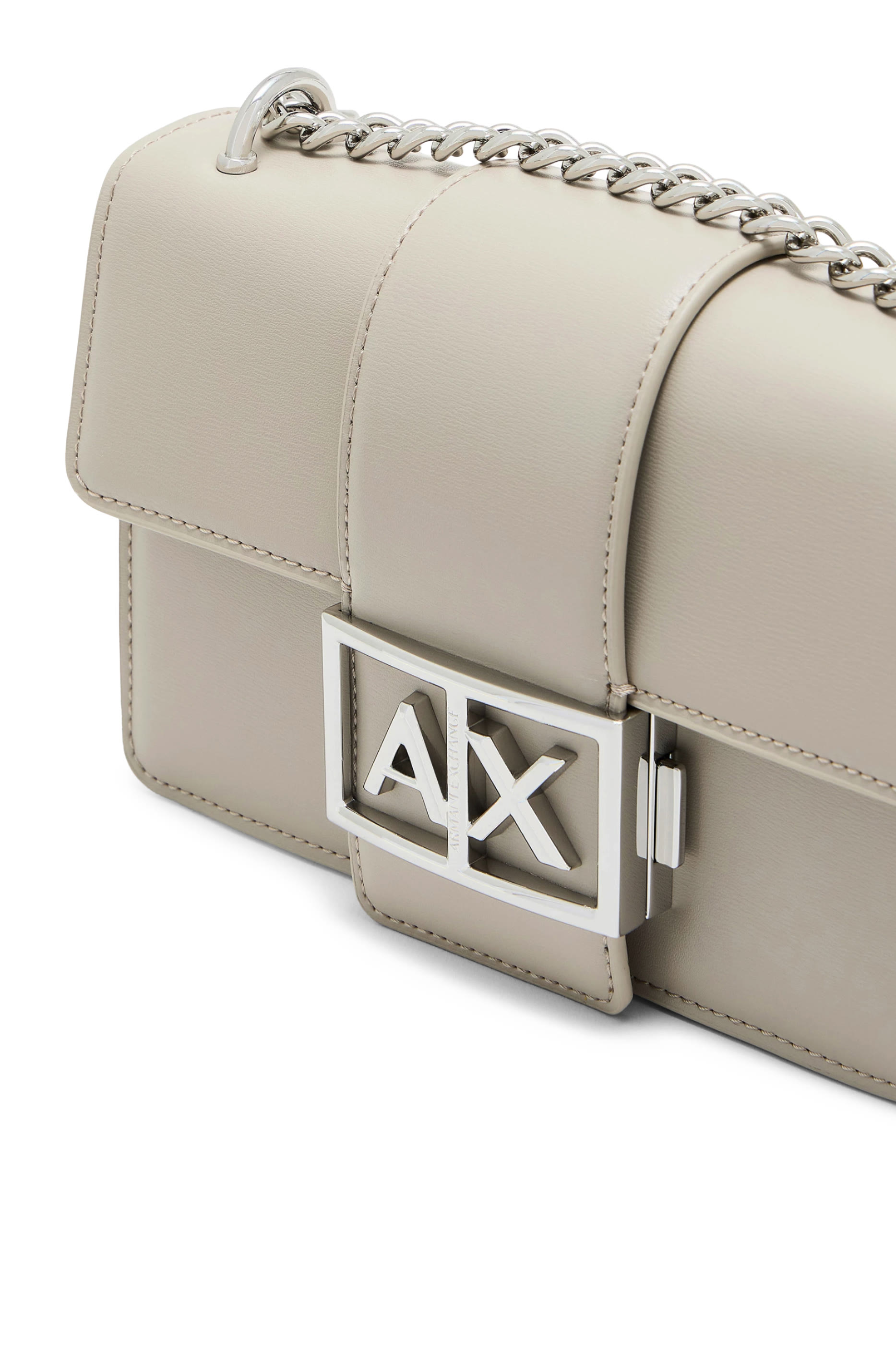Metal Logo Shoulder Bag