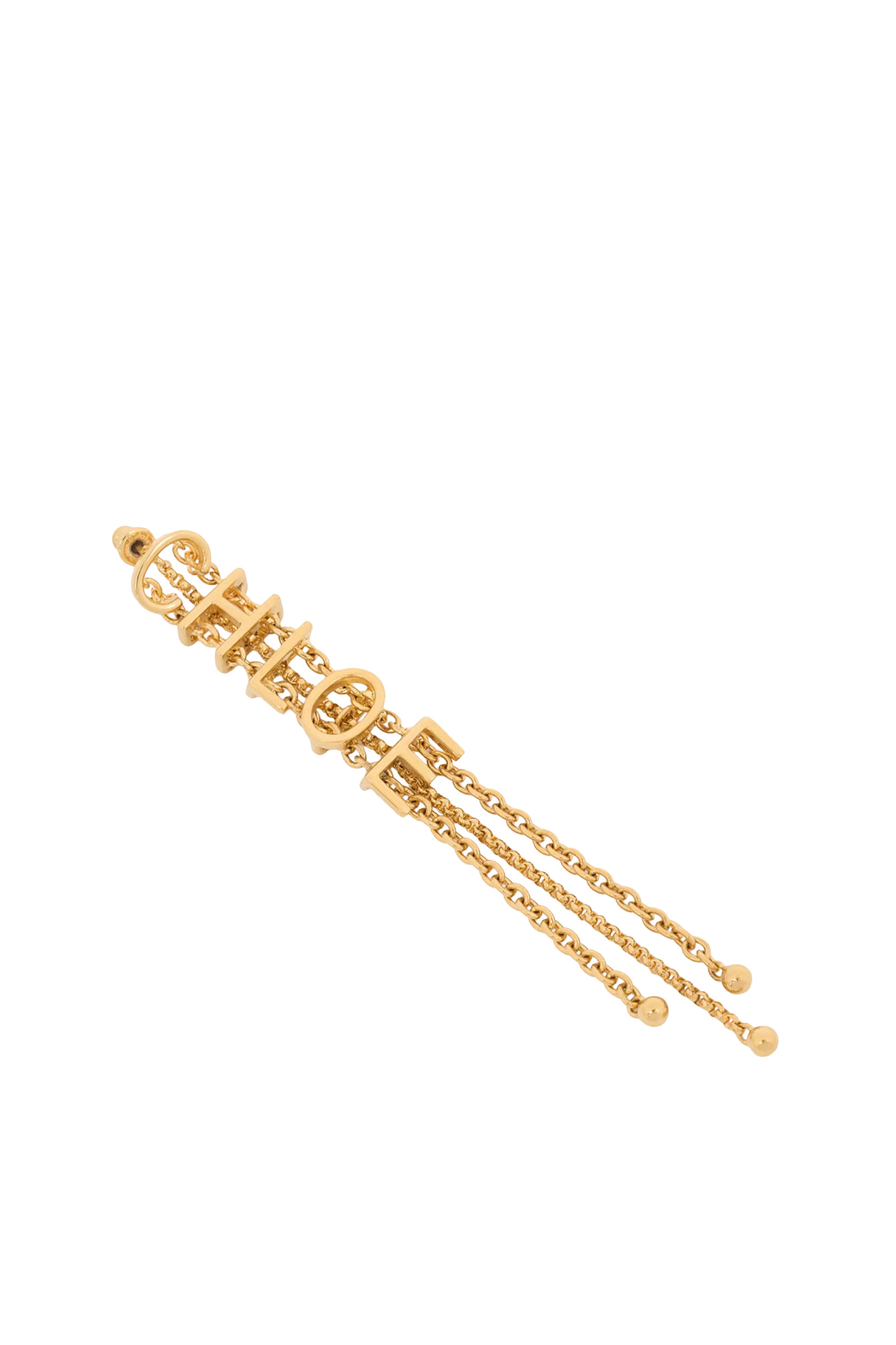 Mini Belt Dangling Earrings, Brass