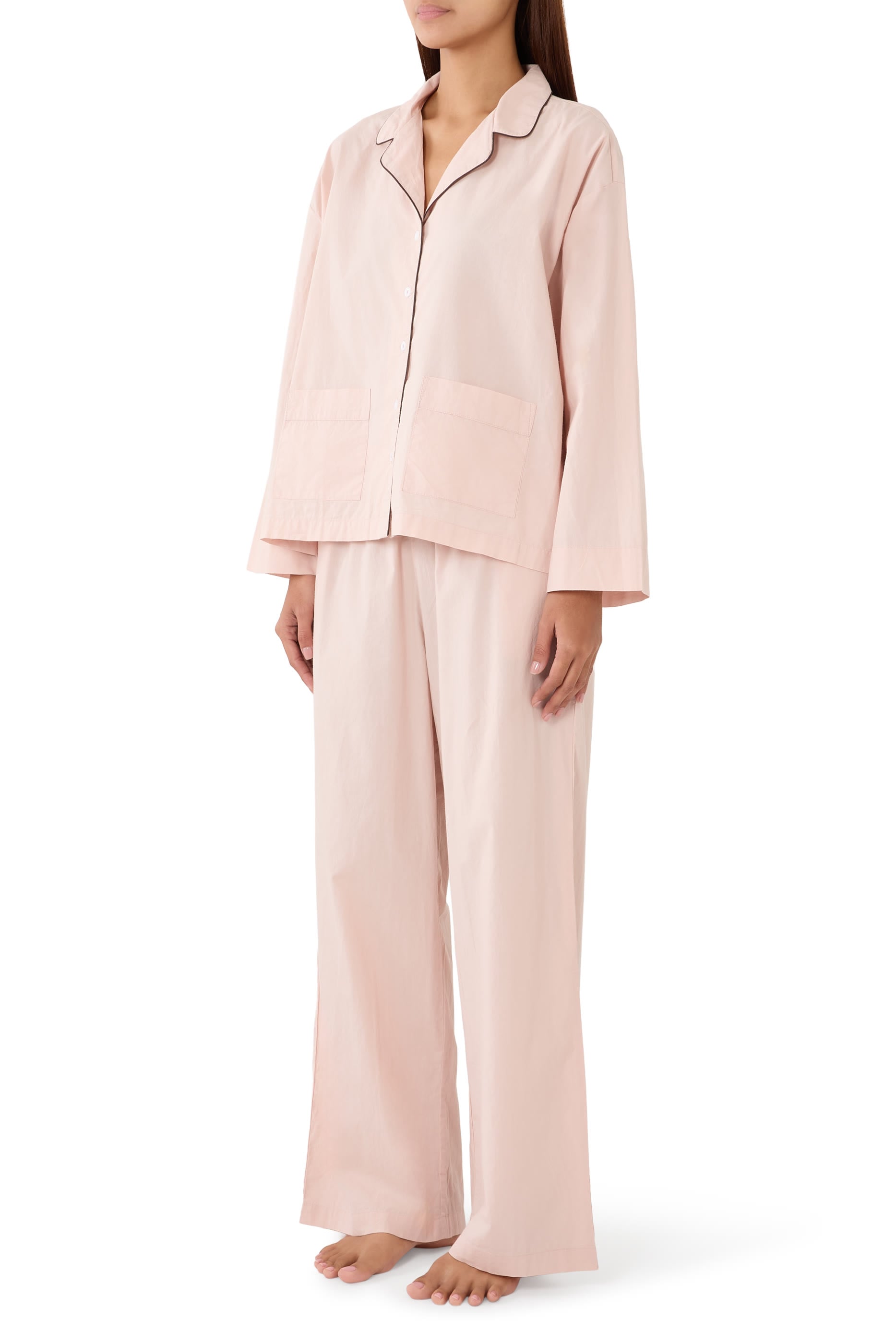 Organic Cotton Poplin Relaxed Pajama Set