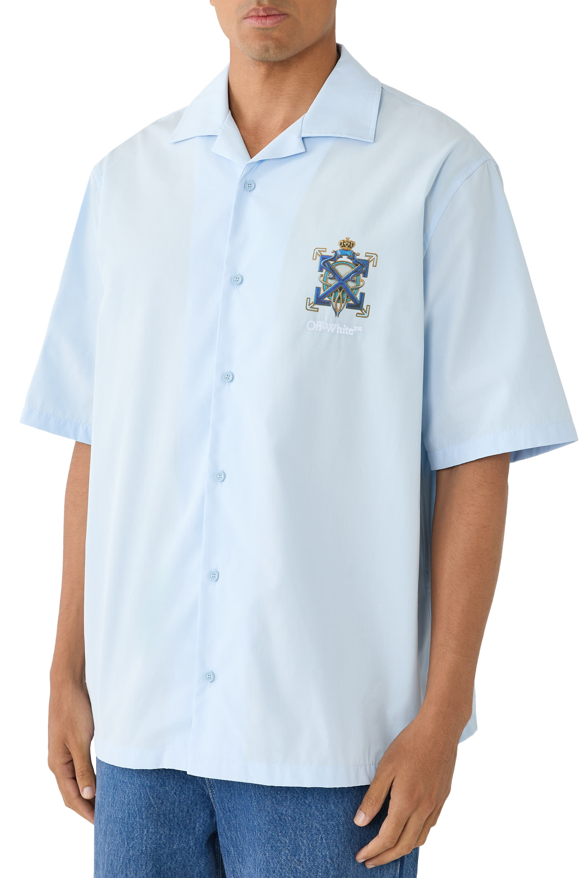 Jewel Arrow Poplin Bowling Shirt 