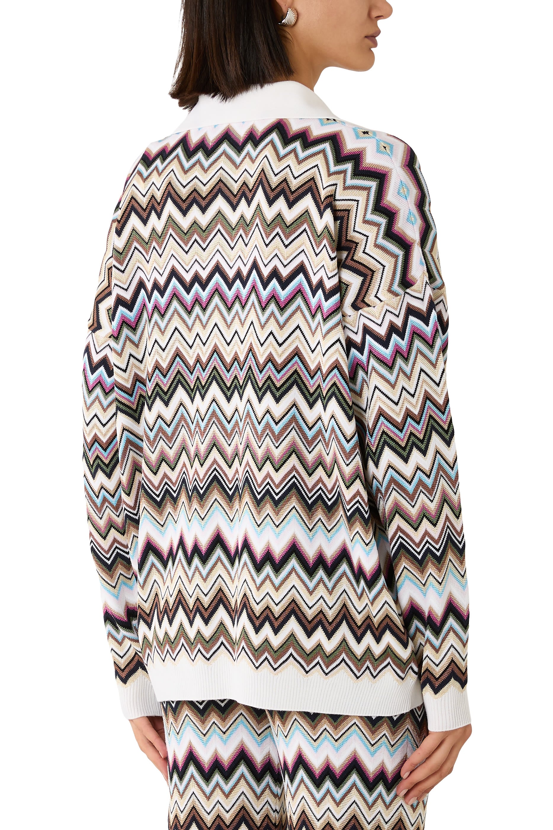 Chevron Long Sleeve Polo