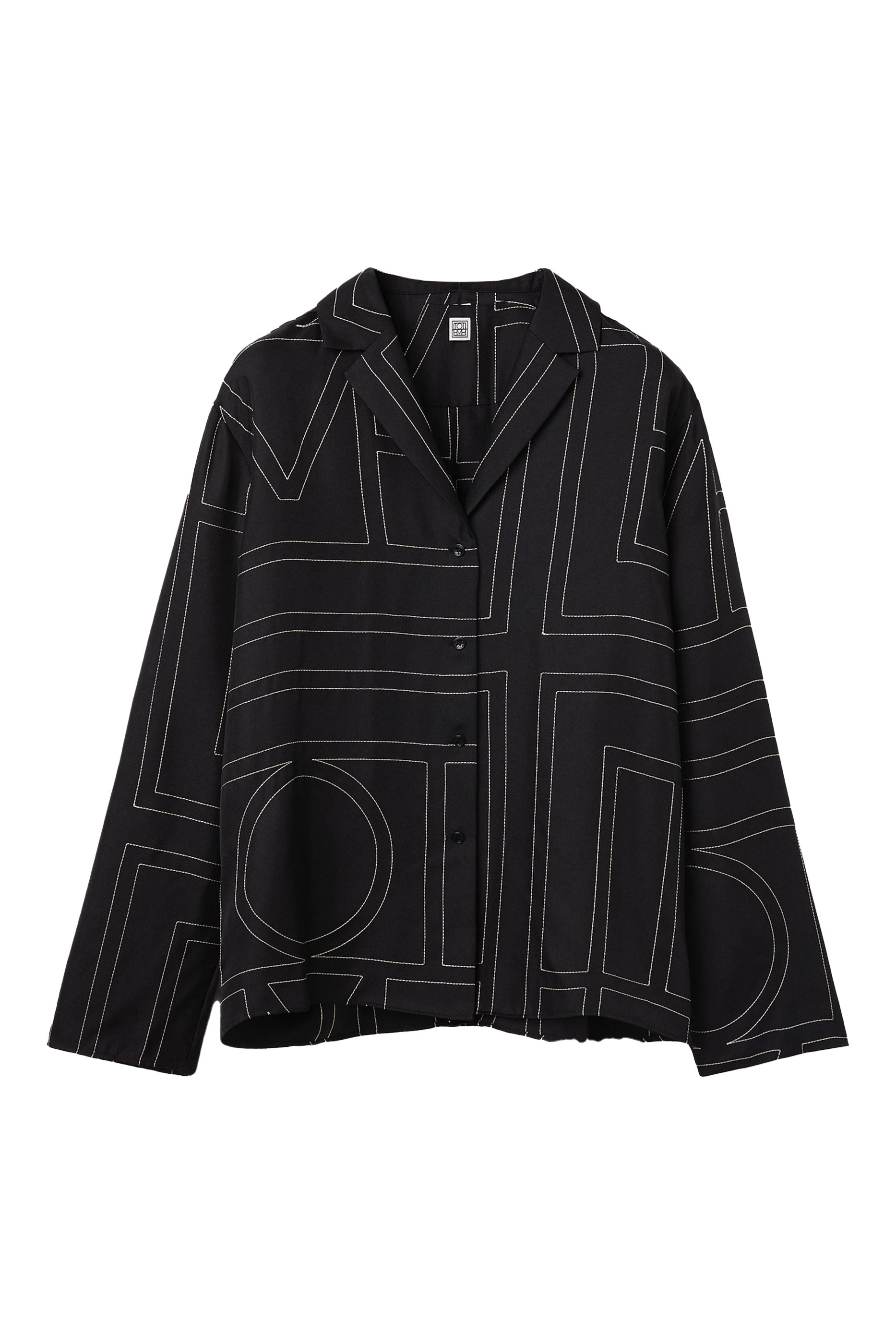 Monogram Silk Pajama Top