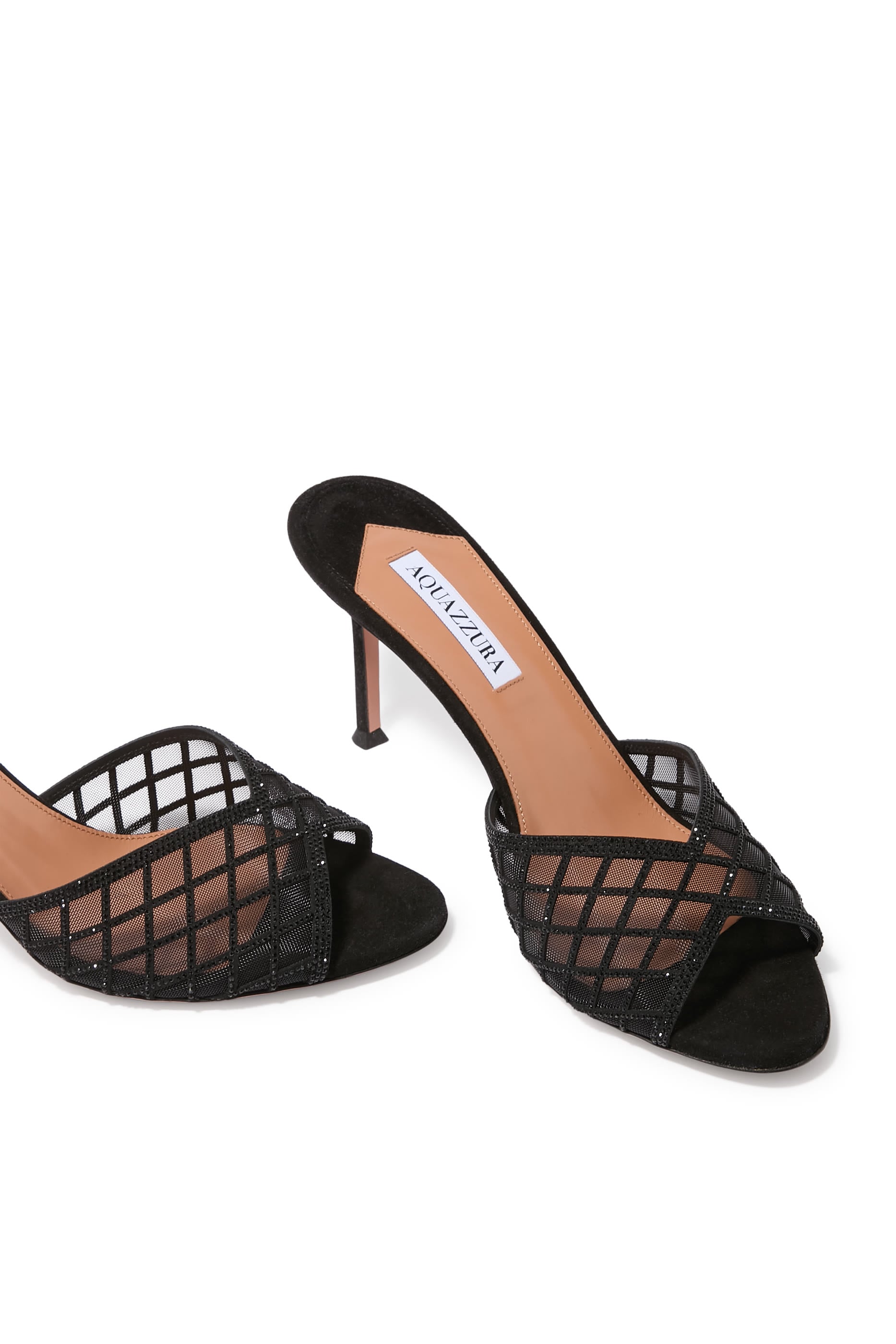 Lumiere 75 Crystal-Embellished Mesh Sandals 
