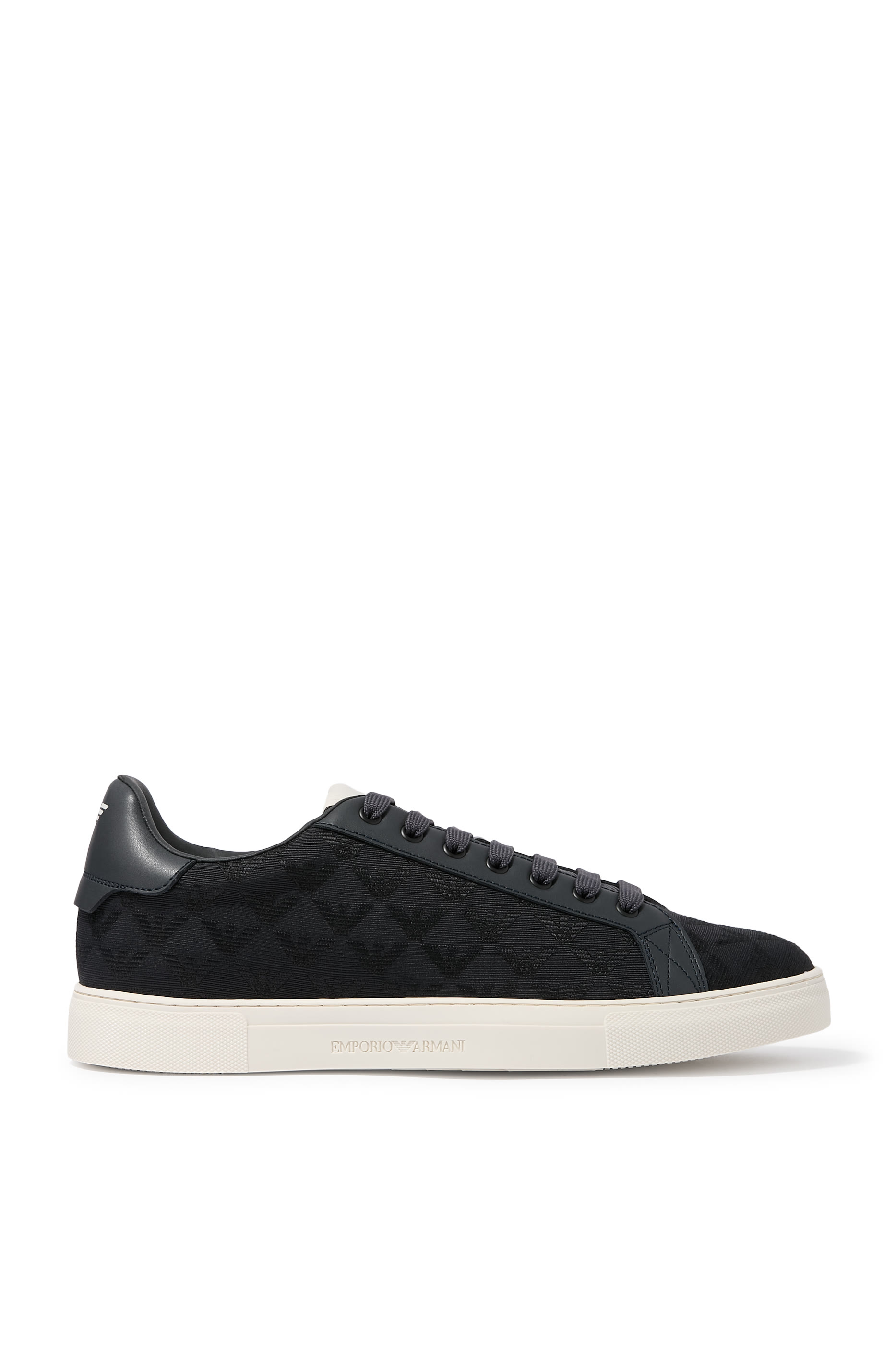  Nylon Sneakers with Jacquard All-Over Eagle Logo