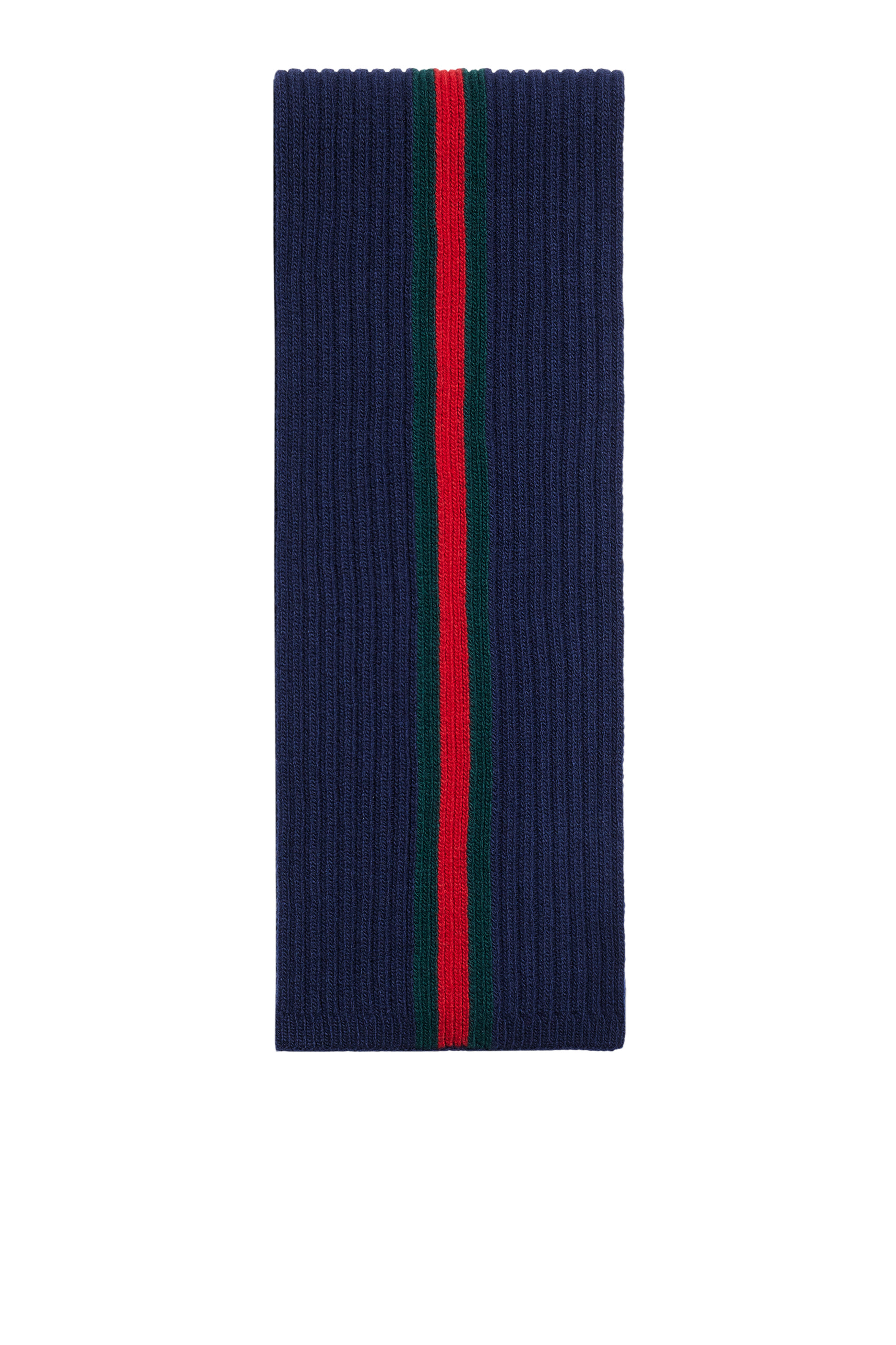 Kids Rib Wool Scarf with Web
