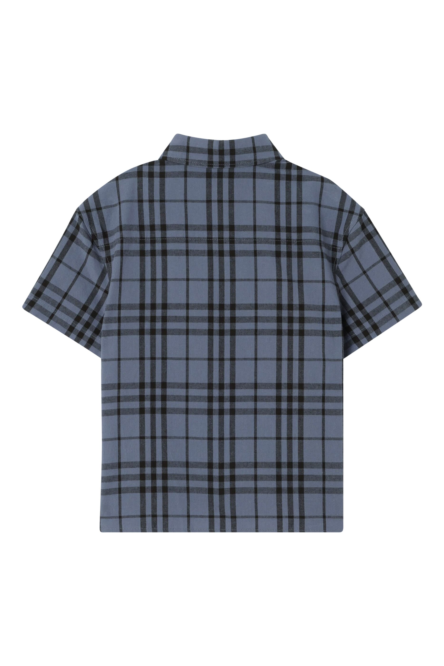 Kids Check Cotton Chambray Shirt